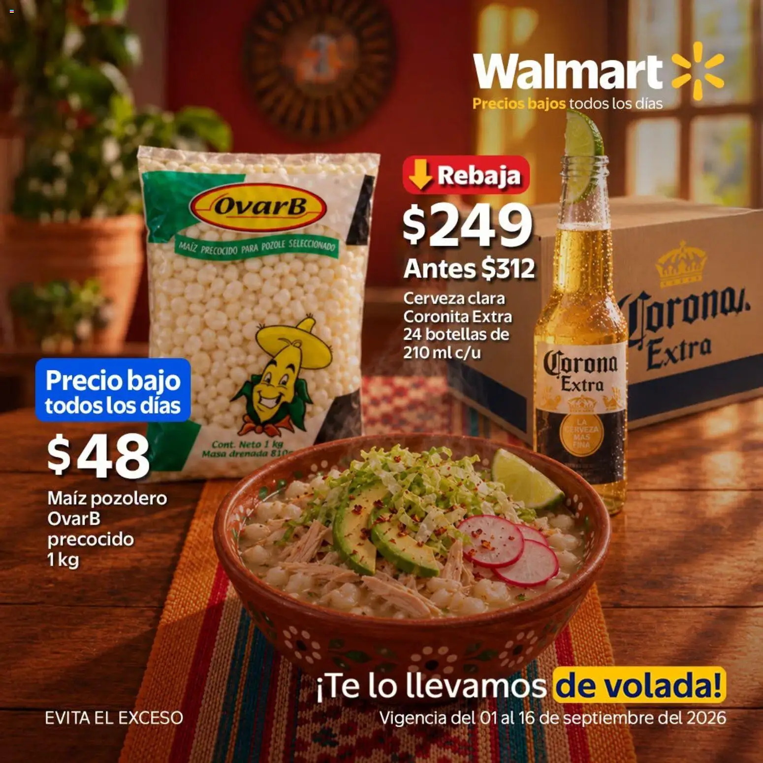 Vista previa las ofertas de la tienda Walmart - Walmart Adelanta tus compras y que no falte el pozole desde el 01/09/2026 