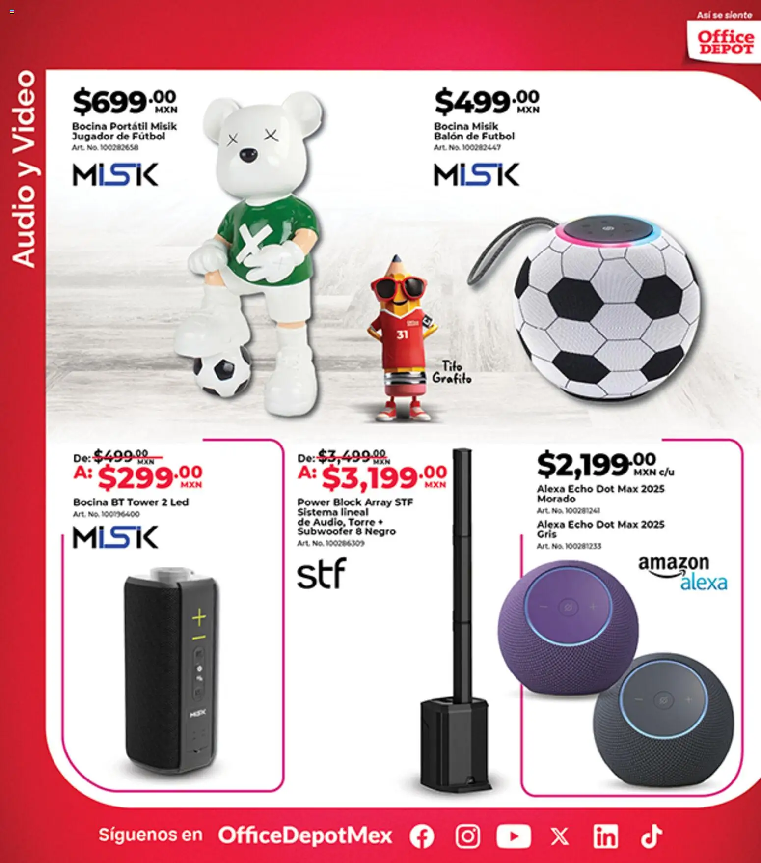 Vista previa las ofertas de la tienda Office Depot - Office Depot catálogo desde el 01/04/2026 - Video, Bocina, Audio