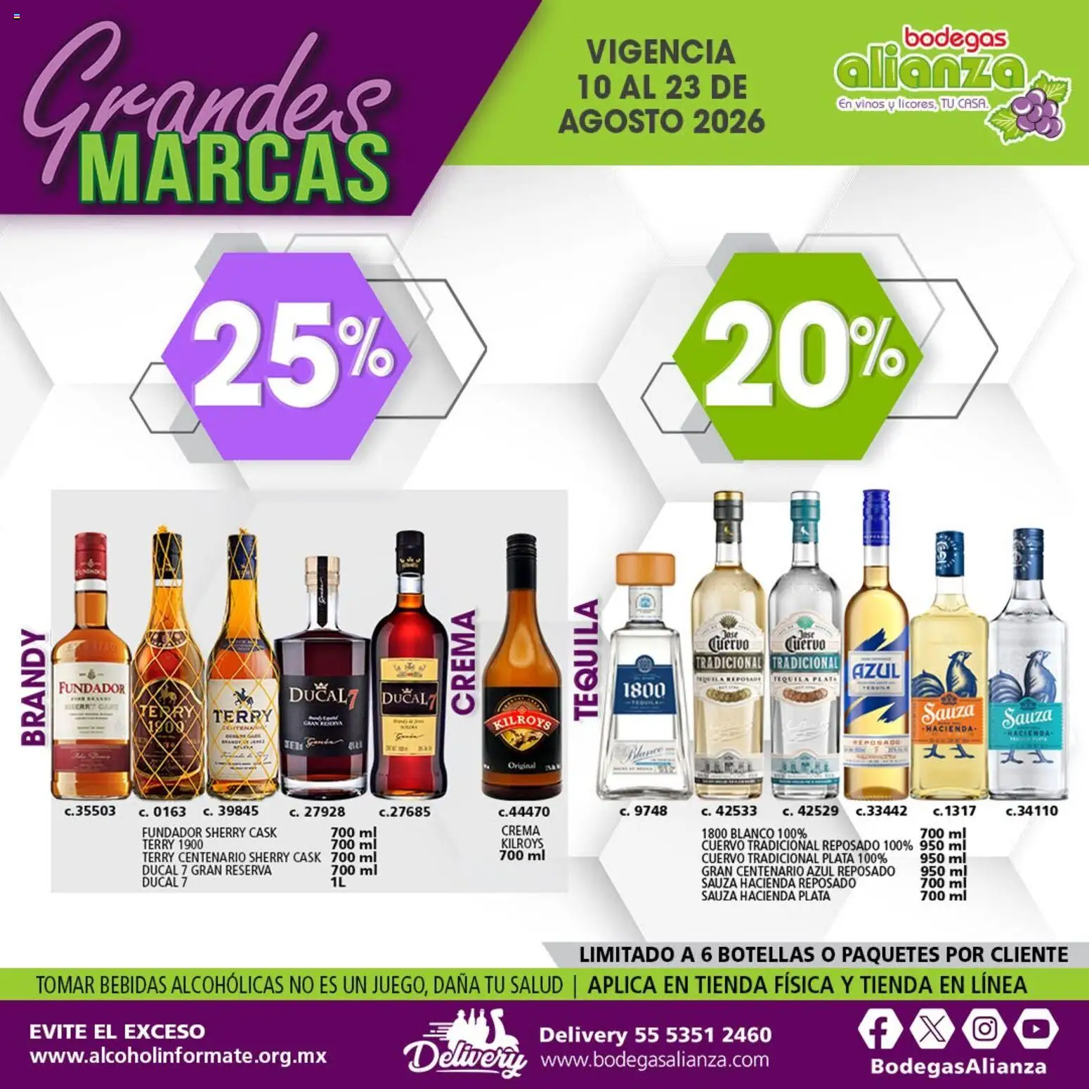 Vista previa las ofertas de la tienda Bodegas Alianza - Bodegas Alianza catálogo Grandes Marcas desde el 10/08/2026 
