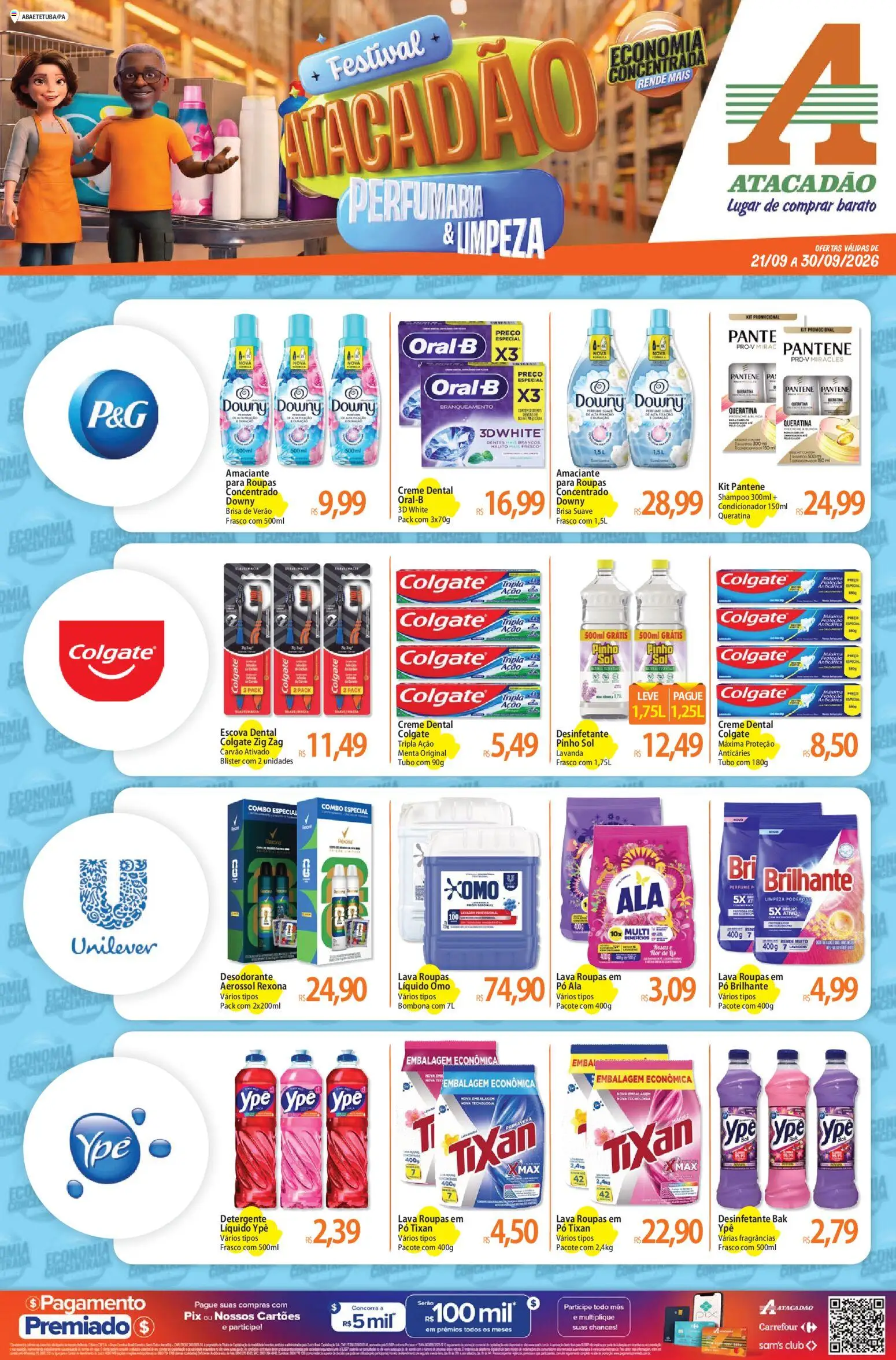Pré-Visualização do folheto "Atacadão ofertas - PA" da loja Atacadão válido a partir de 21/09/2026 - Desodorante, Carvão ativado, Desinfetante, Rexona, Amaciante, Pó, Escova, Creme dental