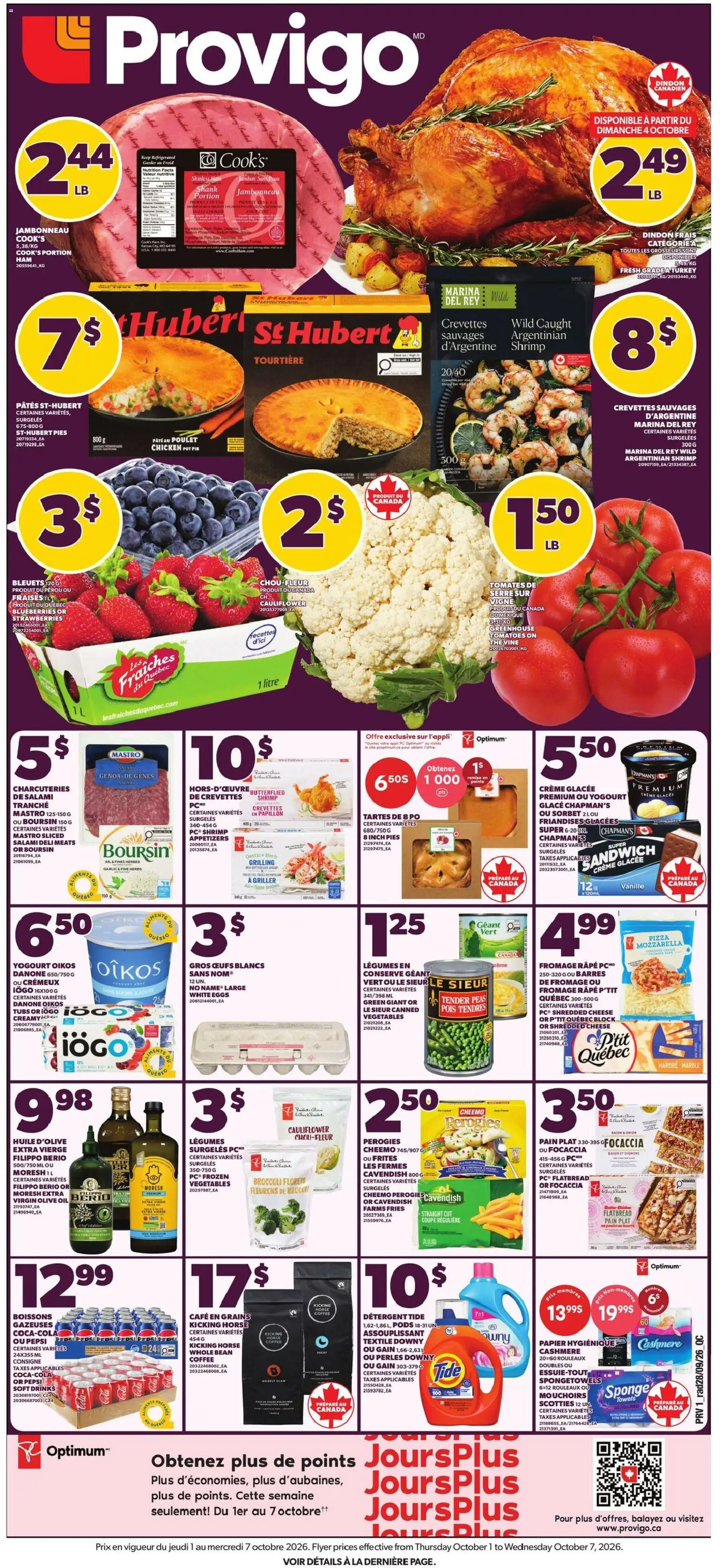Preview of leaflet Provigo weekly flyer / circulaire from shop Provigo is valid from Oct 01, 2026