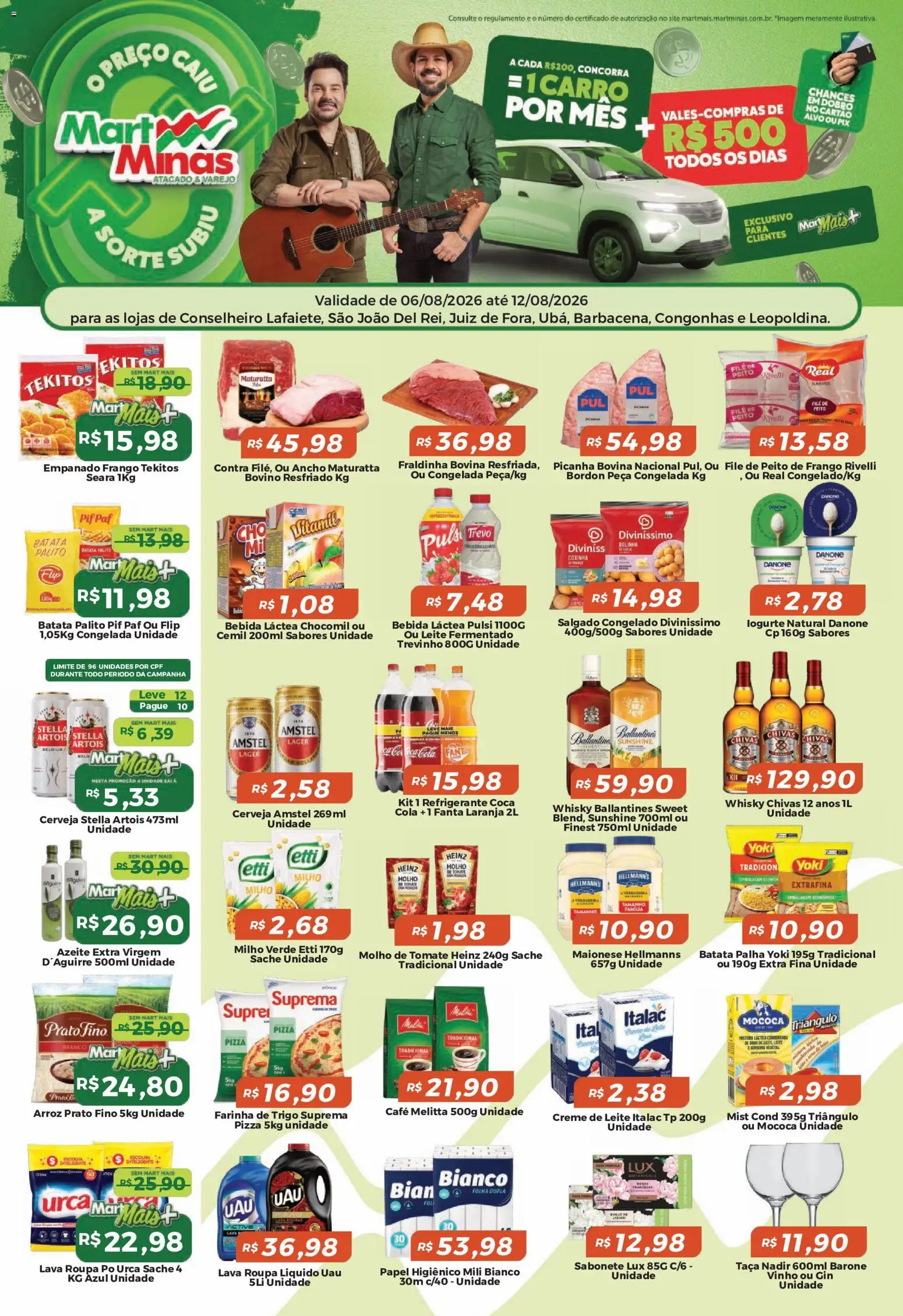 Pré-Visualização do folheto "Mart Minas ofertas" da loja Mart Minas válido a partir de 06/08/2026