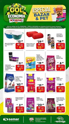 Pré-Visualização do folheto "Semar Supermercado ofertas Bazar e Pet" da loja Semar Supermercado válido a partir de 23/06/2026