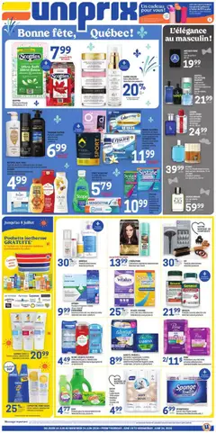 Un aperçu du dépliant Uniprix weekly flyer / circulaire du magasin Uniprix est valide à partir 18 juin 2026