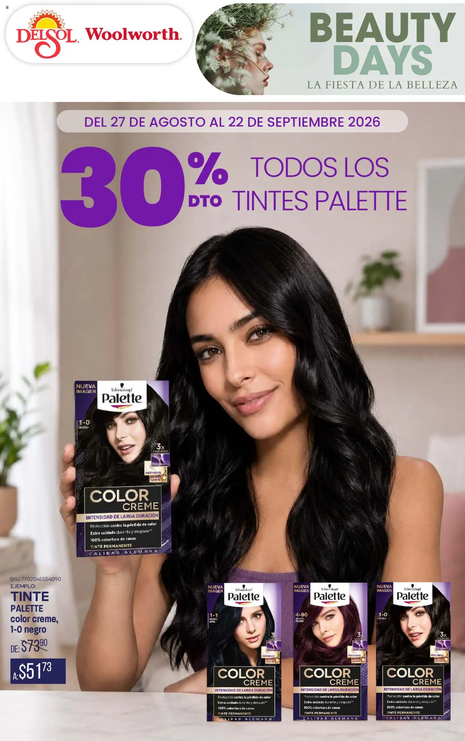 Vista previa las ofertas de la tienda Del Sol y Woolworth - Del Sol y Woolworth catálogo Beauty Days desde el 27/08/2026 
