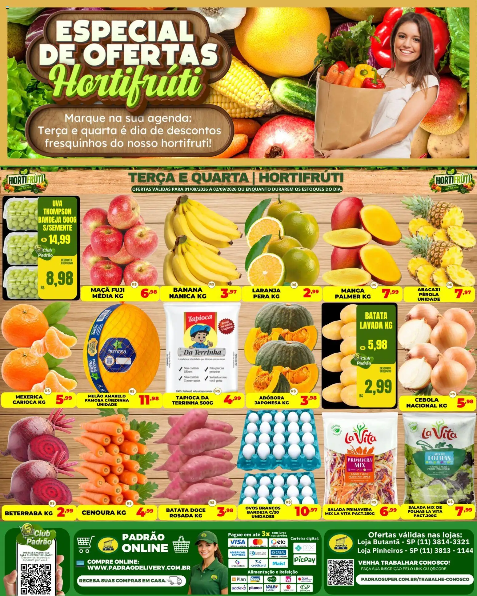 Pré-Visualização do folheto "Supermercado Padrão ofertas Hortifruti" da loja Supermercado Padrão válido a partir de 01/09/2026