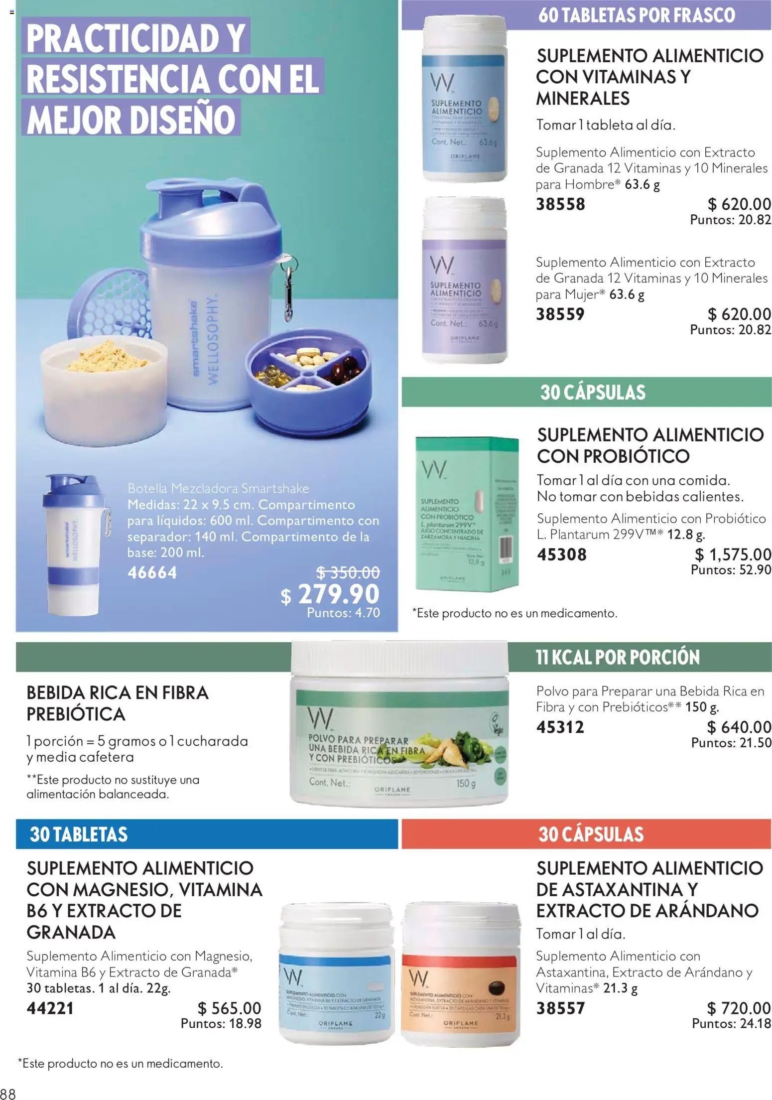 Vista previa las ofertas de la tienda Oriflame - Oriflame campaña 11 2026 desde el 01/08/2026 - Cafetera, Vitaminas, Granada, Bebidas, Tableta, Frasco, Cápsulas, Polvo