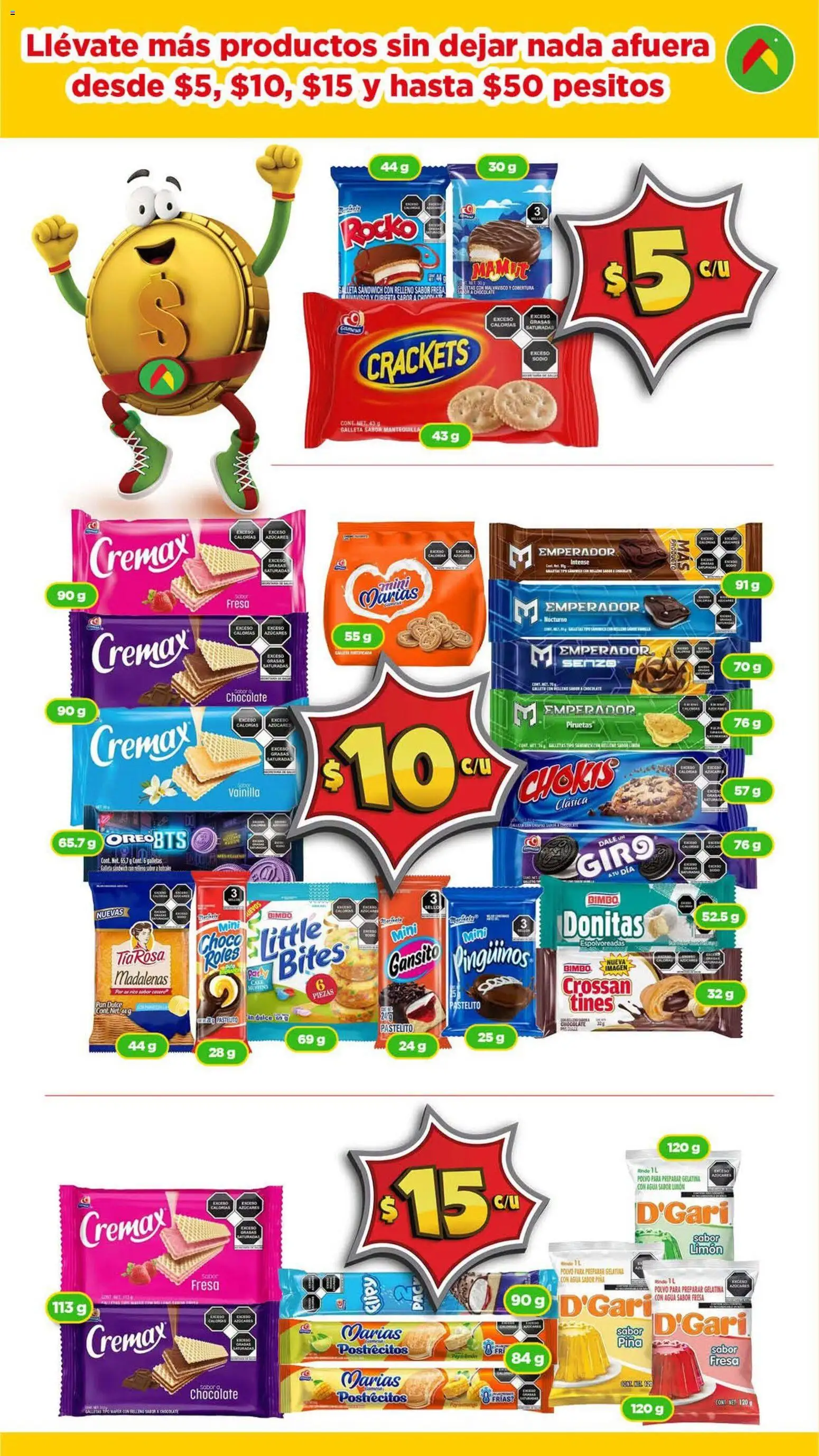 Vista previa las ofertas de la tienda Bodega Aurrerá - Bodega Aurrerá folleto Morralla desde el 17/09/2026 - Agua, Galletas, Dulce, Mantequilla, Gelatina, Piña, Pan dulce, Polvo