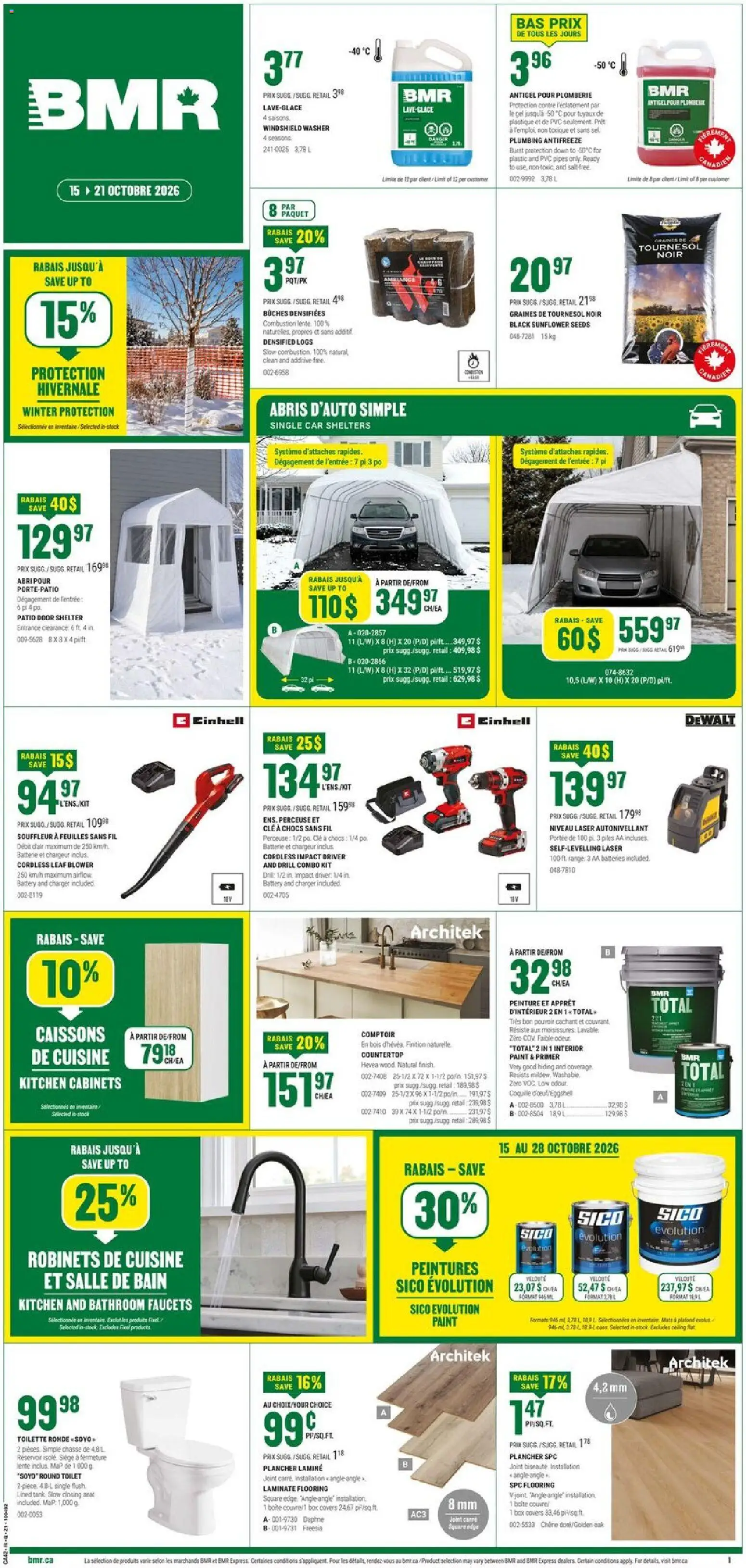 Preview of leaflet BMR weekly flyer / circulaire from shop BMR is valid from Oct 15, 2026