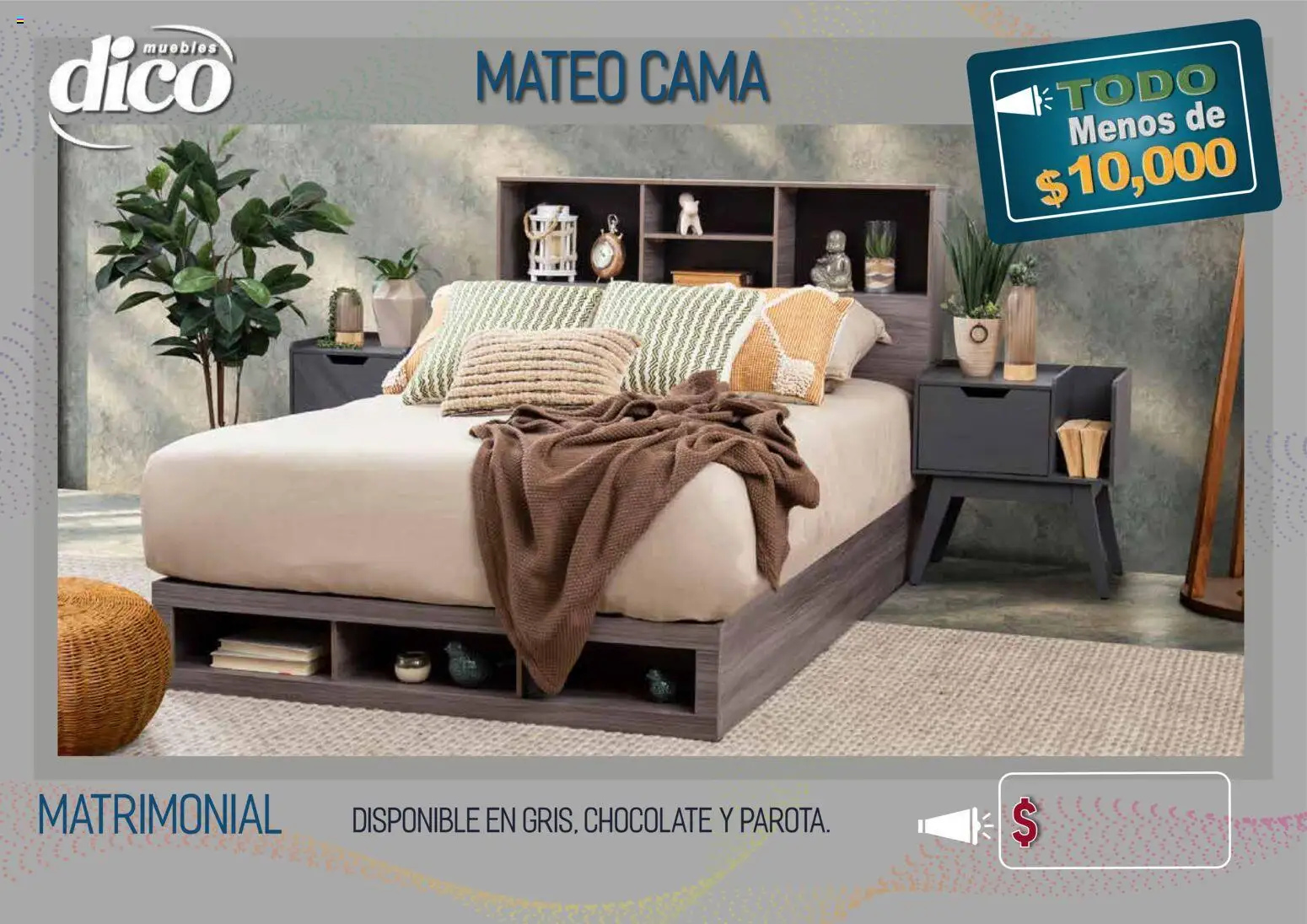 Vista previa las ofertas de la tienda Muebles Dico - Muebles Dico catálogo Todo menos de 10000 Pacifico desde el 09/04/2026 - Chocolate, Cama