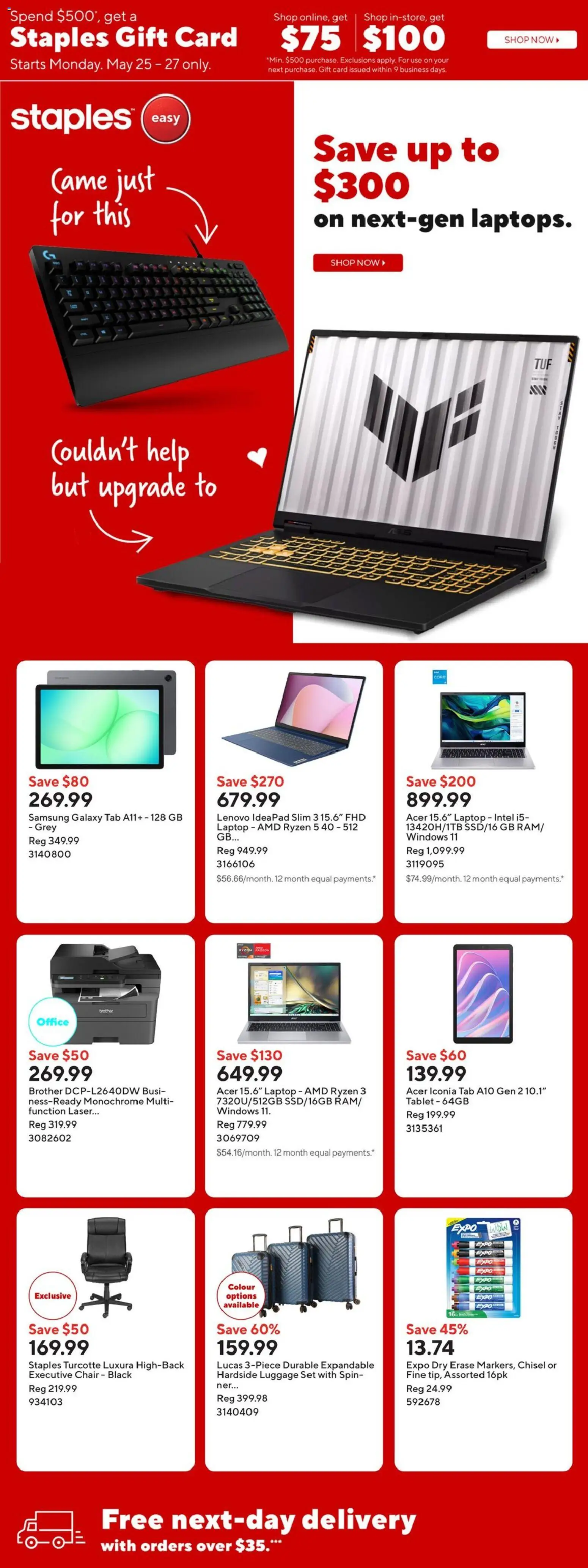 Preview of leaflet Staples weekly flyer / circulaire from shop Staples is valid from May 22, 2026