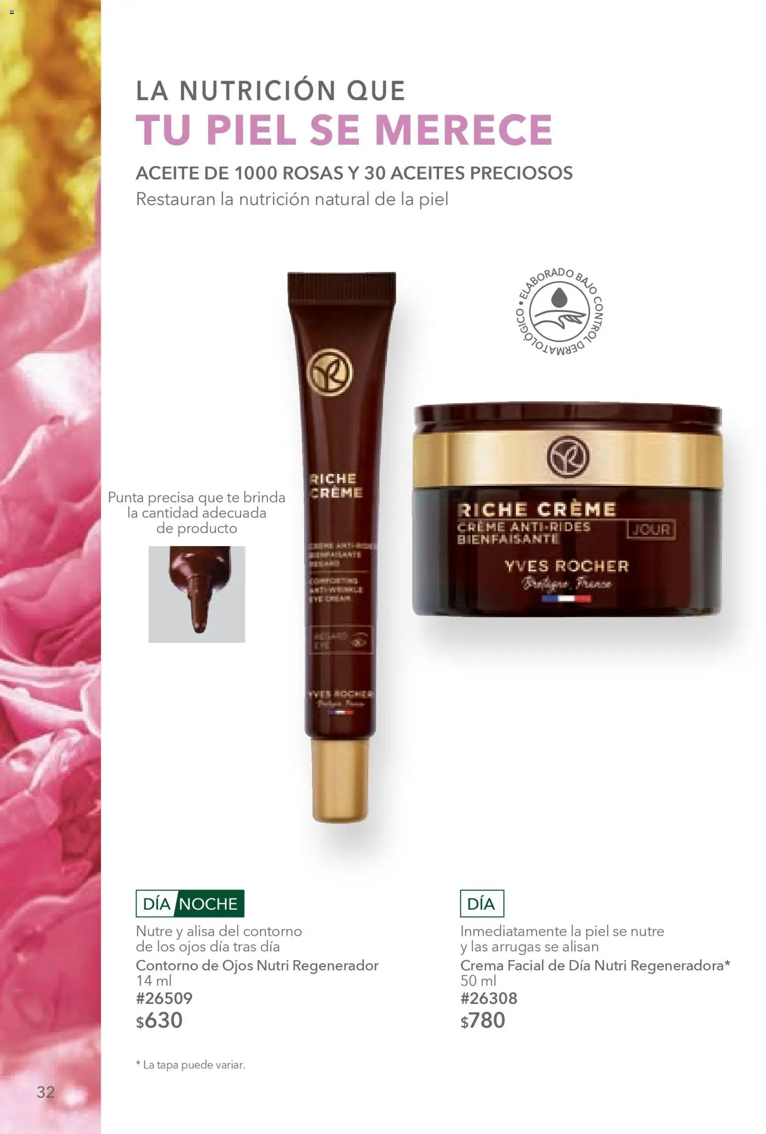 Vista previa las ofertas de la tienda Yves Rocher - Campaña 4 2026 desde el 03/03/2026 - Té, Crema, Aceite, Contorno de ojos, Contorno, Crema facial