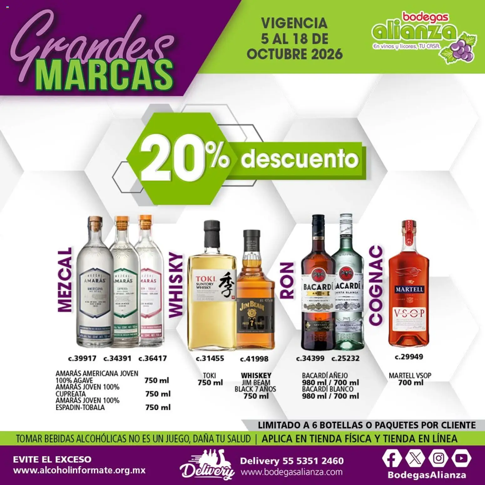 Vista previa las ofertas de la tienda Bodegas Alianza - Bodegas Alianza catálogo Grandes Marcas desde el 05/10/2026 