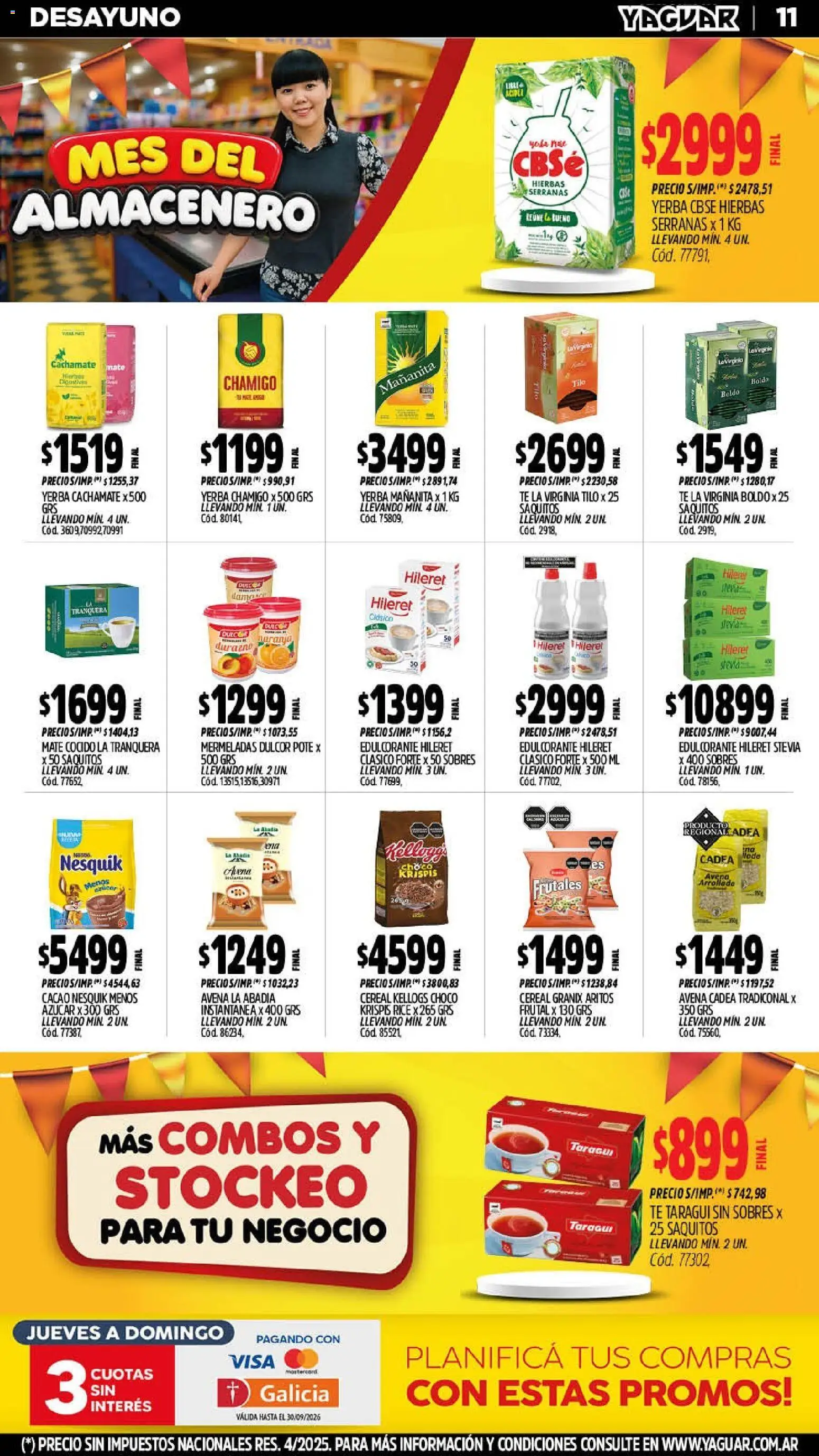 Vista previa del folleto de la tienda Yaguar válido desde el 14/09/2026 - Mate, Té, Yerba, Azucar, Hierbas, Cacao, Edulcorante, Mate cocido