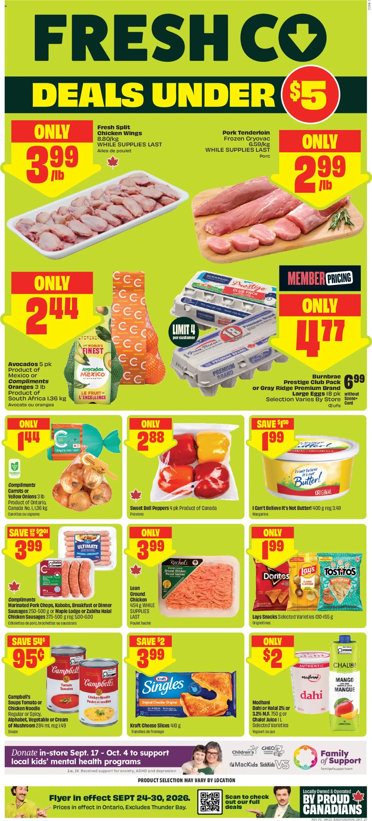 Preview of leaflet FreshCo weekly flyer / circulaire from shop FreshCo is valid from Sep 24, 2026