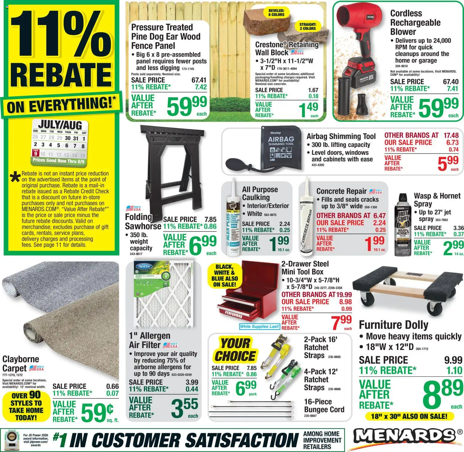 Ad Preview of Menards Menards Weekly Ad from 07/30/2026