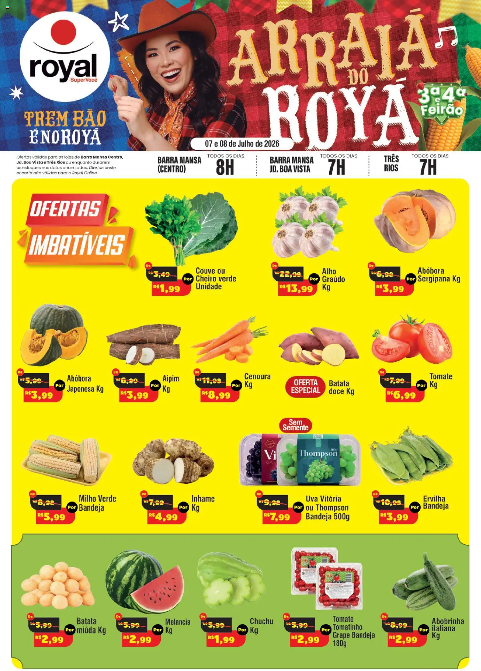 Pré-Visualização do folheto "Royal Supermercados ofertas Feirão" da loja Royal Supermercados válido a partir de 07/07/2026