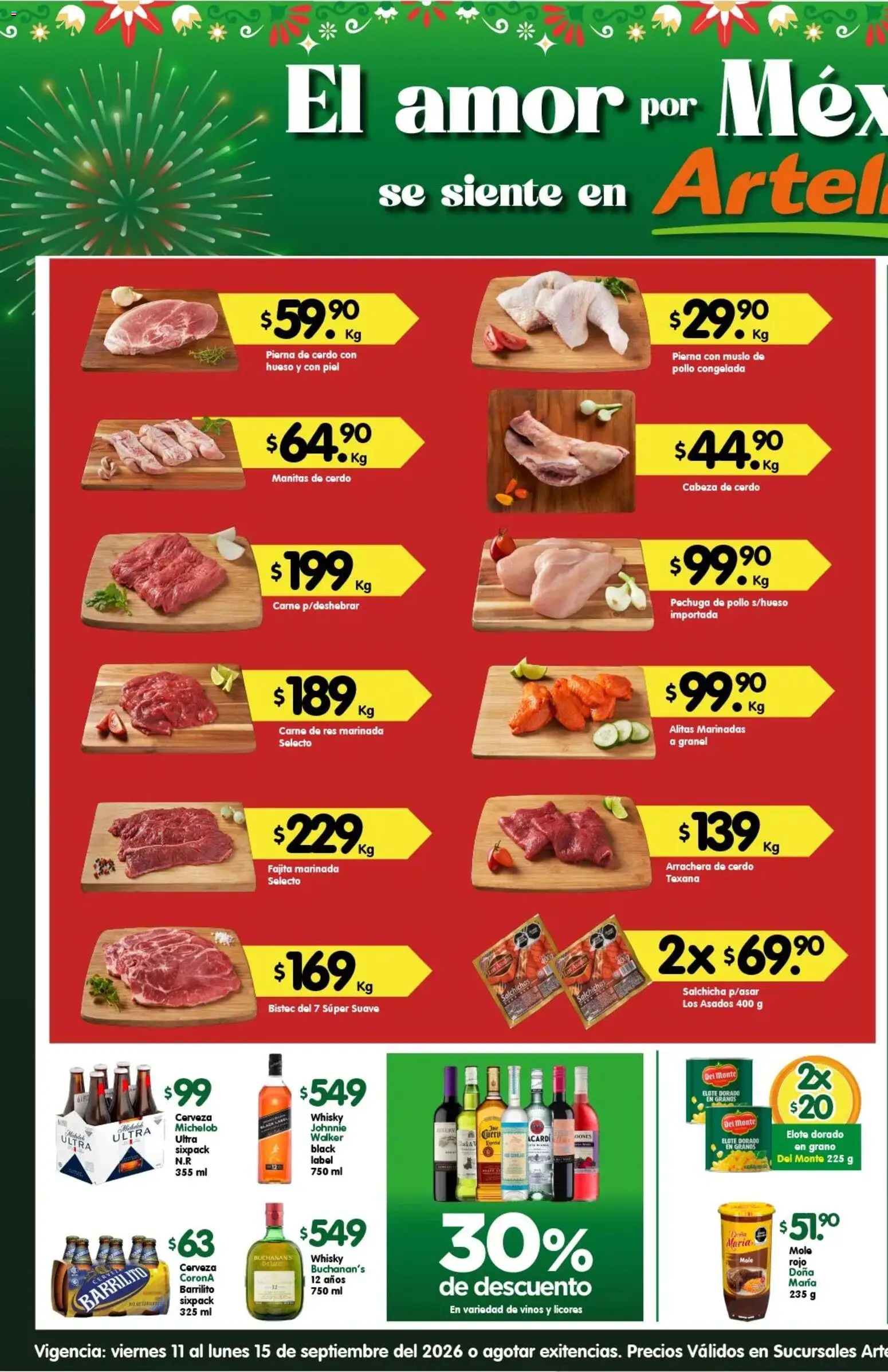 Vista previa las ofertas de la tienda Arteli - Arteli folleto Arteli (Fiestas patrias) desde el 11/09/2026 