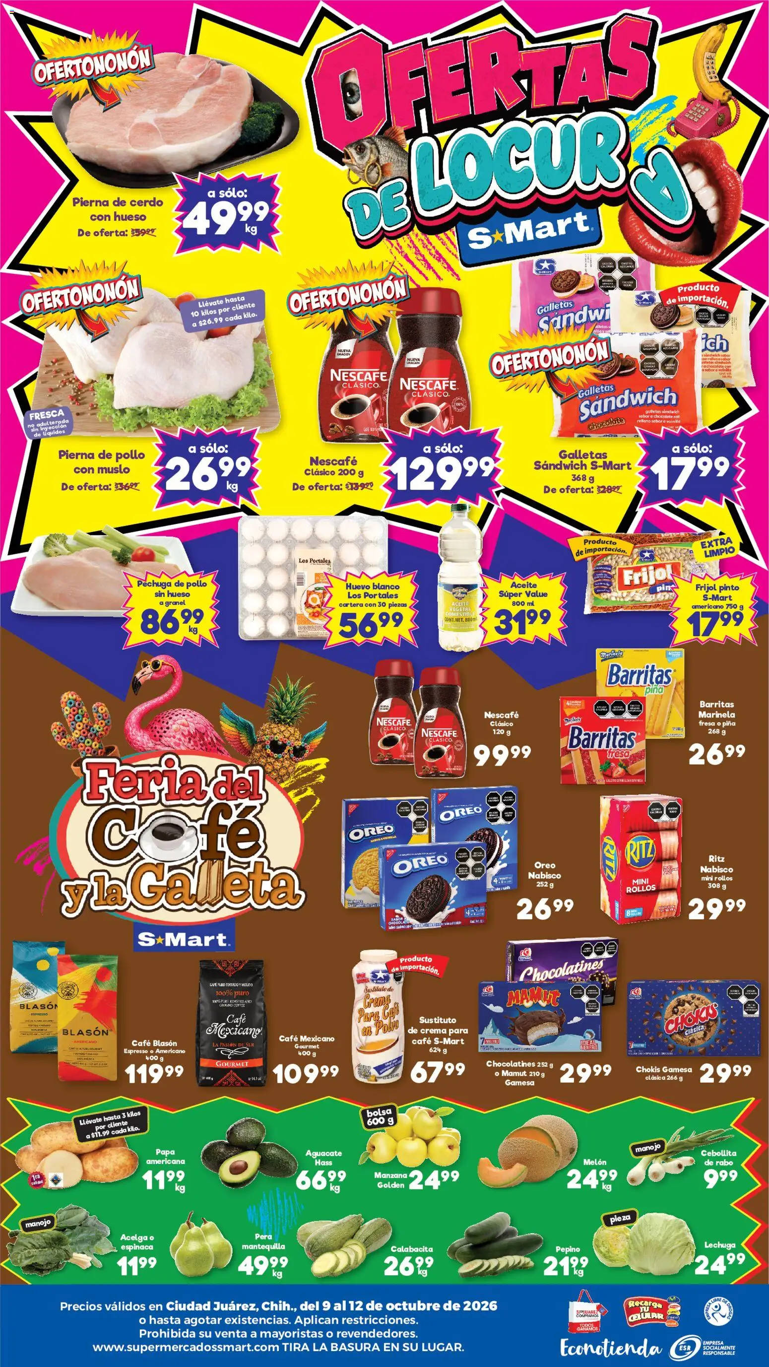 Vista previa las ofertas de la tienda S-Mart - S-Mart folleto Juárez desde el 09/10/2026 