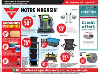 Preview of leaflet Canadian Tire circulaire from shop Canadian Tire is valid from Jul 30, 2026