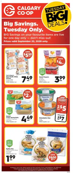 Preview of leaflet Calgary Co-op weekly flyer / circulaire from shop Calgary Co-op is valid from Sep 17, 2026