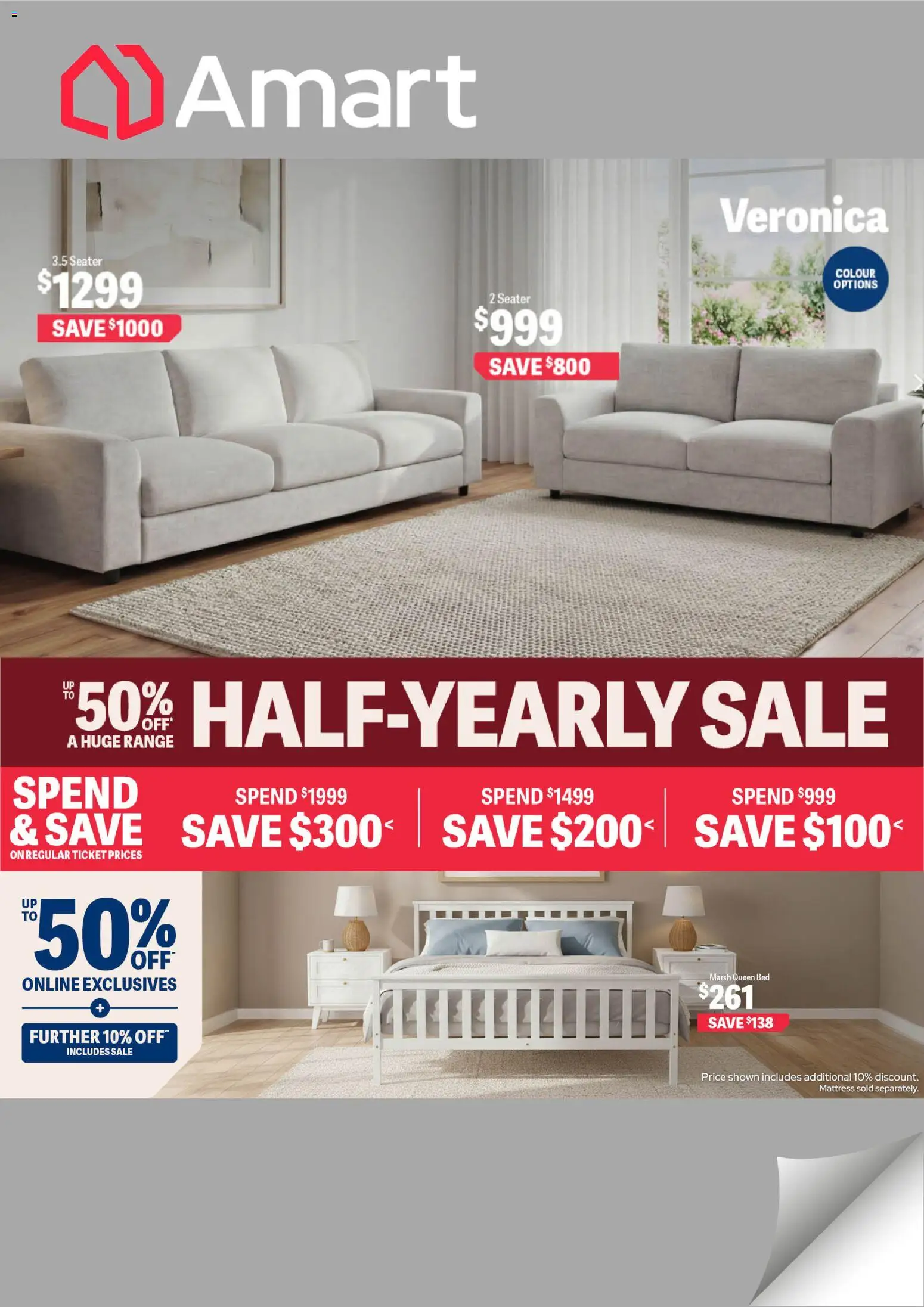Preview of catalogue Amart Furniture catalogue from shop Amart Furniture valid 24/07/2026 - Bed, Mattress