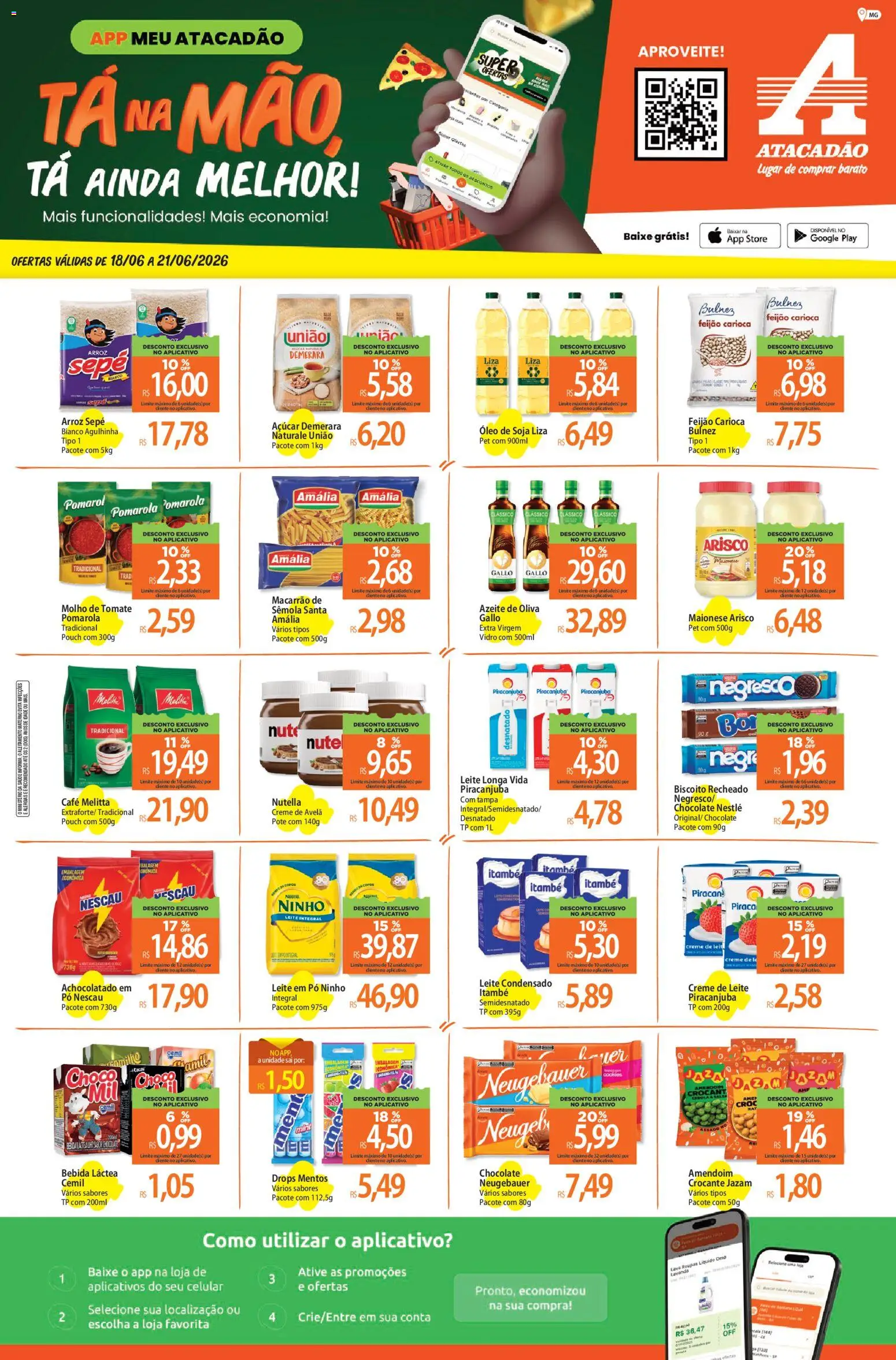 Pré-Visualização do folheto "Atacadão ofertas - MG" da loja Atacadão válido a partir de 18/06/2026