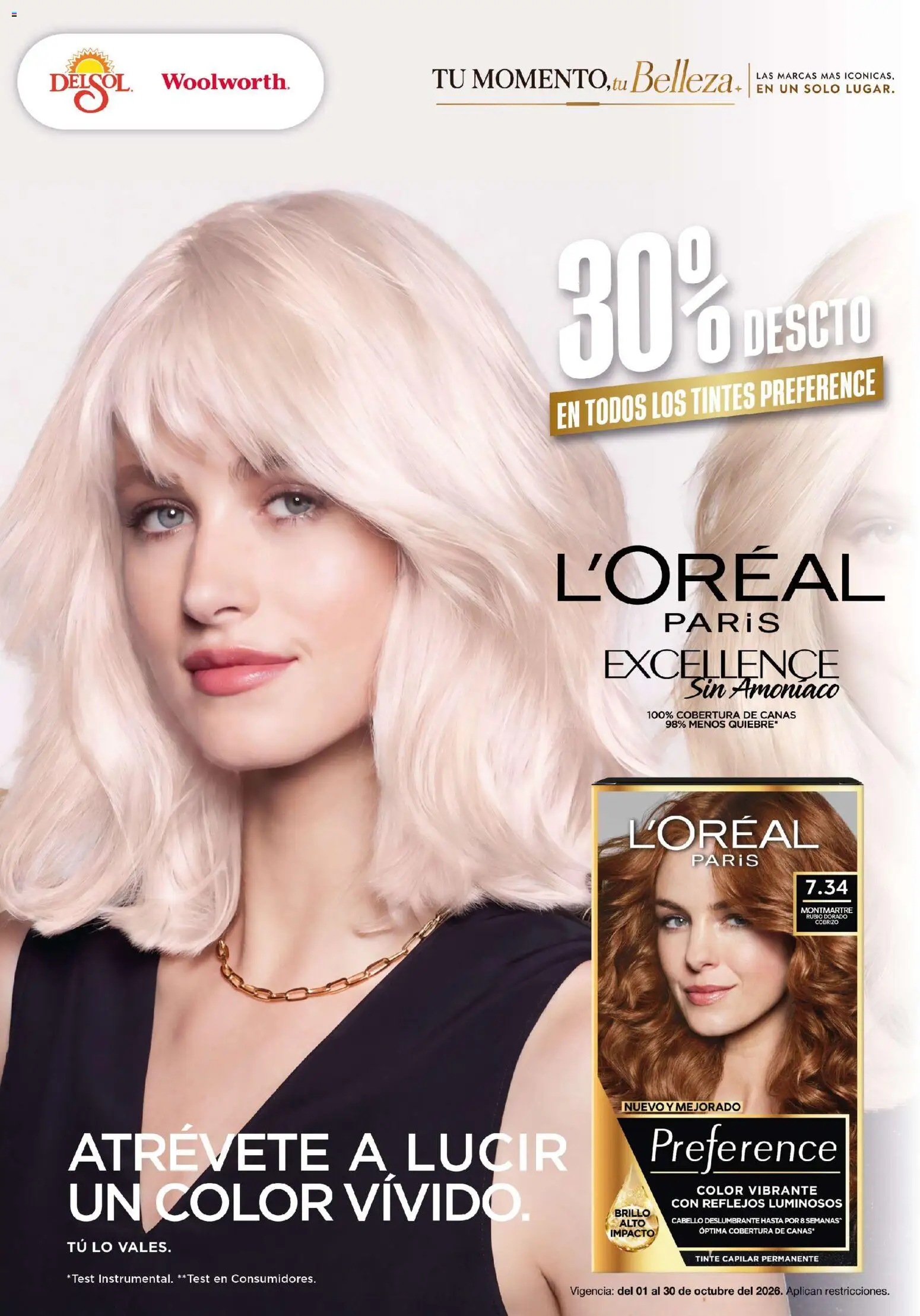 Vista previa las ofertas de la tienda Del Sol y Woolworth - Del Sol y Woolworth catálogo Tu momento, tu belleza solo desde el 01/10/2026 - Brillo