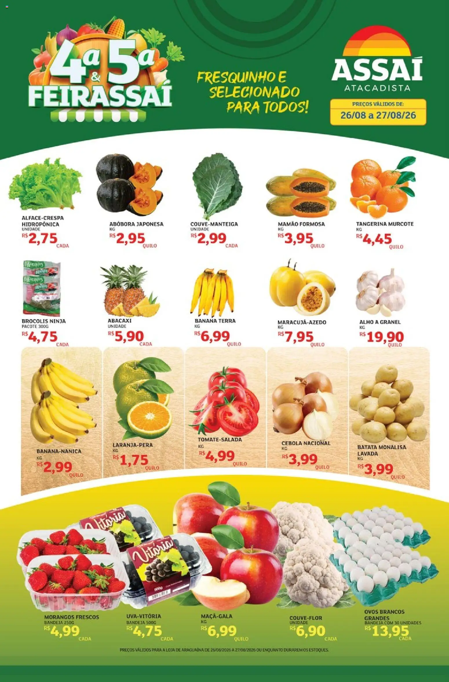 Pré-Visualização do folheto "Assaí Atacadista ofertas - TO" da loja Assaí Atacadista válido a partir de 26/08/2026