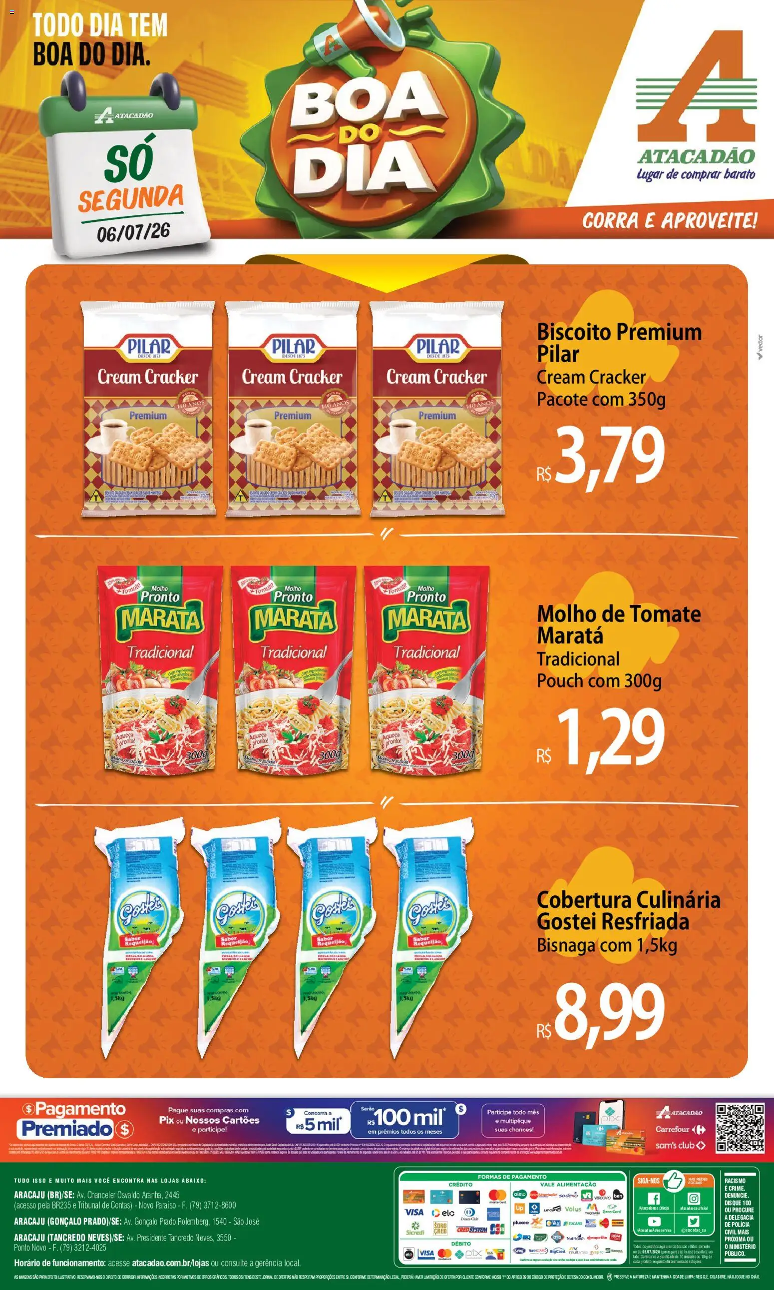 Pré-Visualização do folheto "Atacadão ofertas - SE" da loja Atacadão válido a partir de 06/07/2026