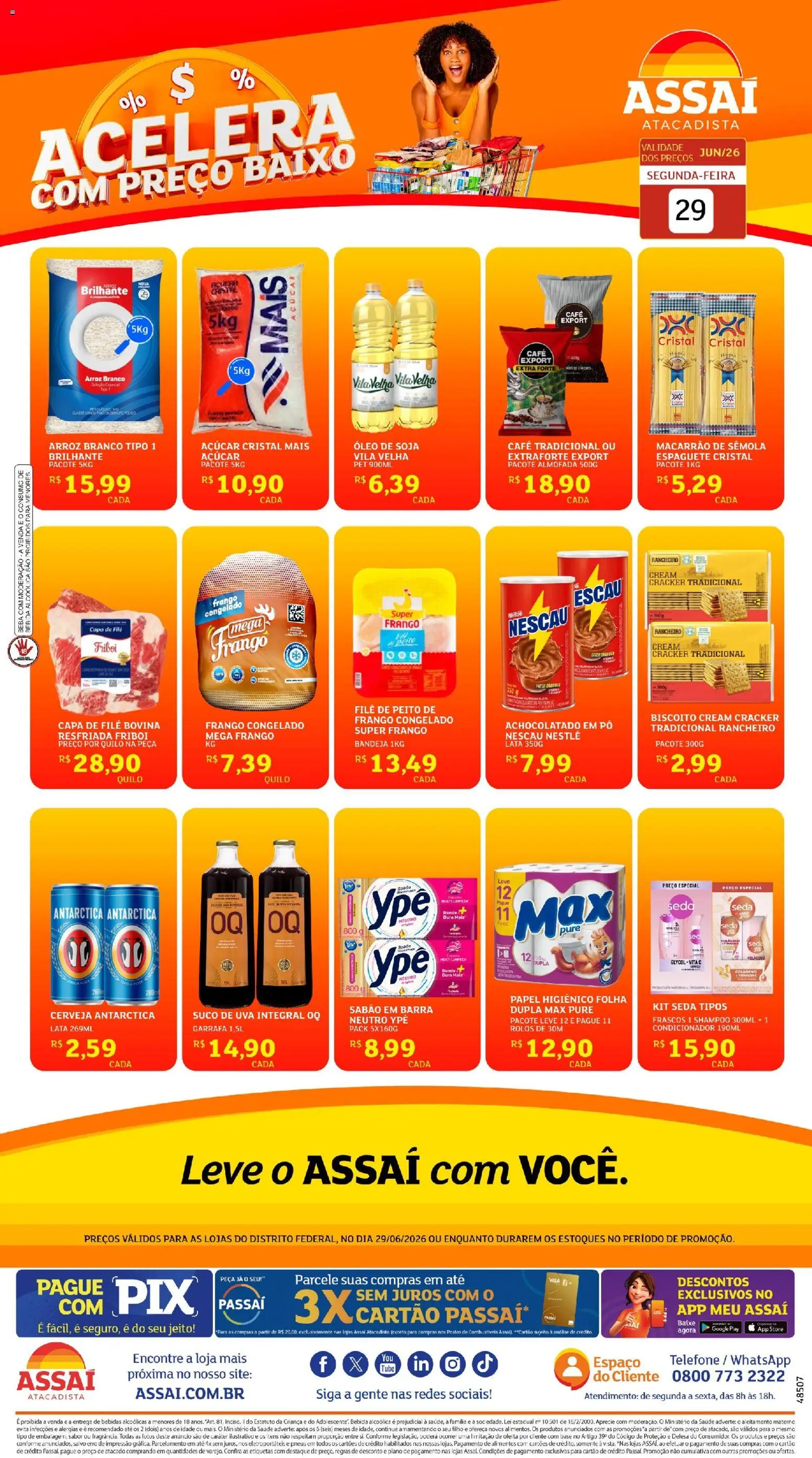 Pré-Visualização do folheto "Assaí Atacadista ofertas - DF" da loja Assaí Atacadista válido a partir de 29/06/2026