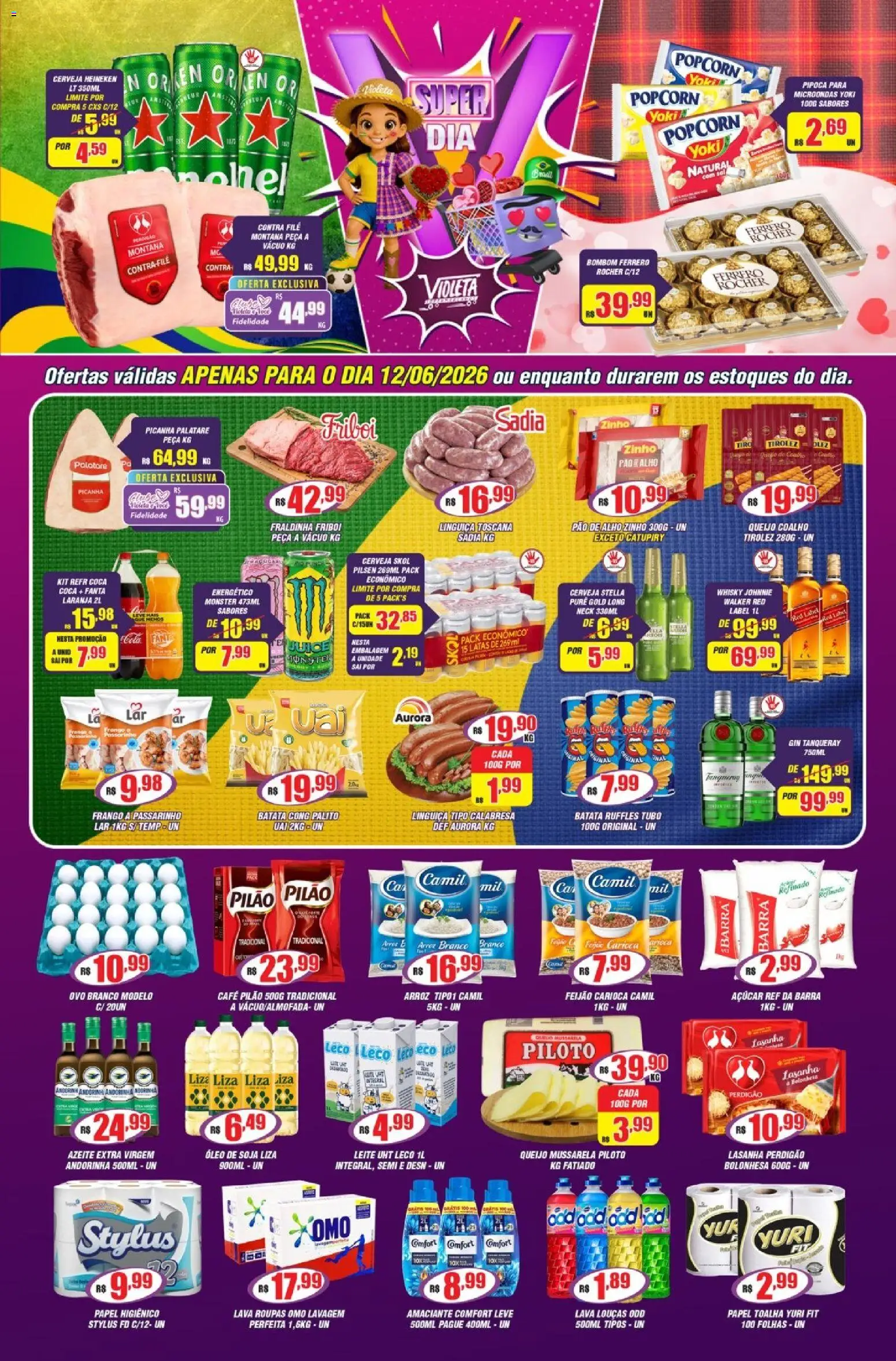 Pré-Visualização do folheto "Violeta Supermercados - Ofertas da semana" da loja Violeta Supermercados válido a partir de 12/06/2026