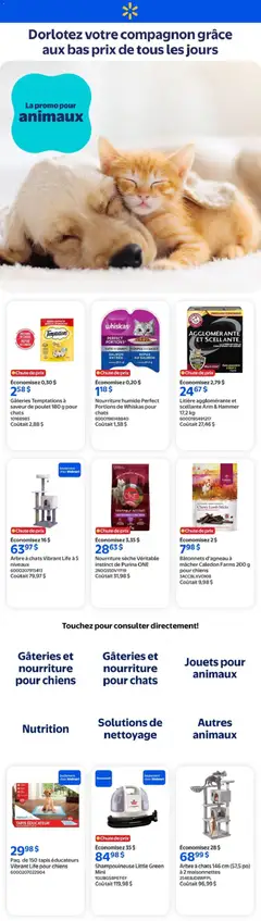Preview of leaflet Walmart circulaire - La promo pour animaux from shop Walmart is valid from Aug 27, 2026
