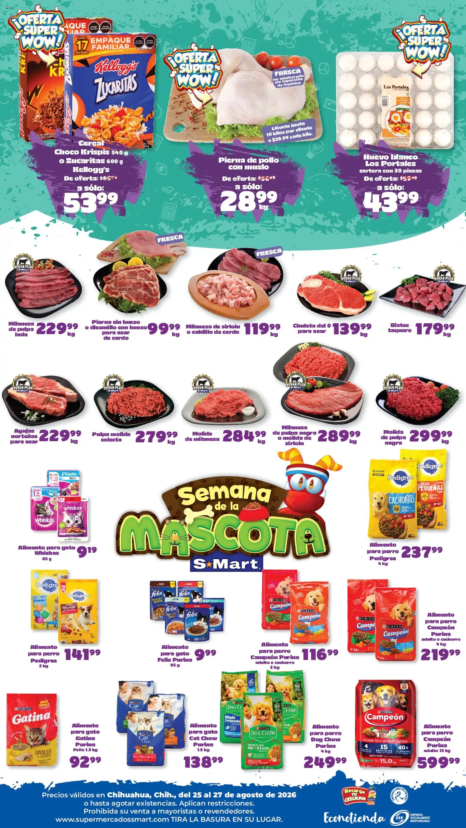 Vista previa las ofertas de la tienda S-Mart - S-Mart folleto Ofertas de feria Chihuahua desde el 25/08/2026 