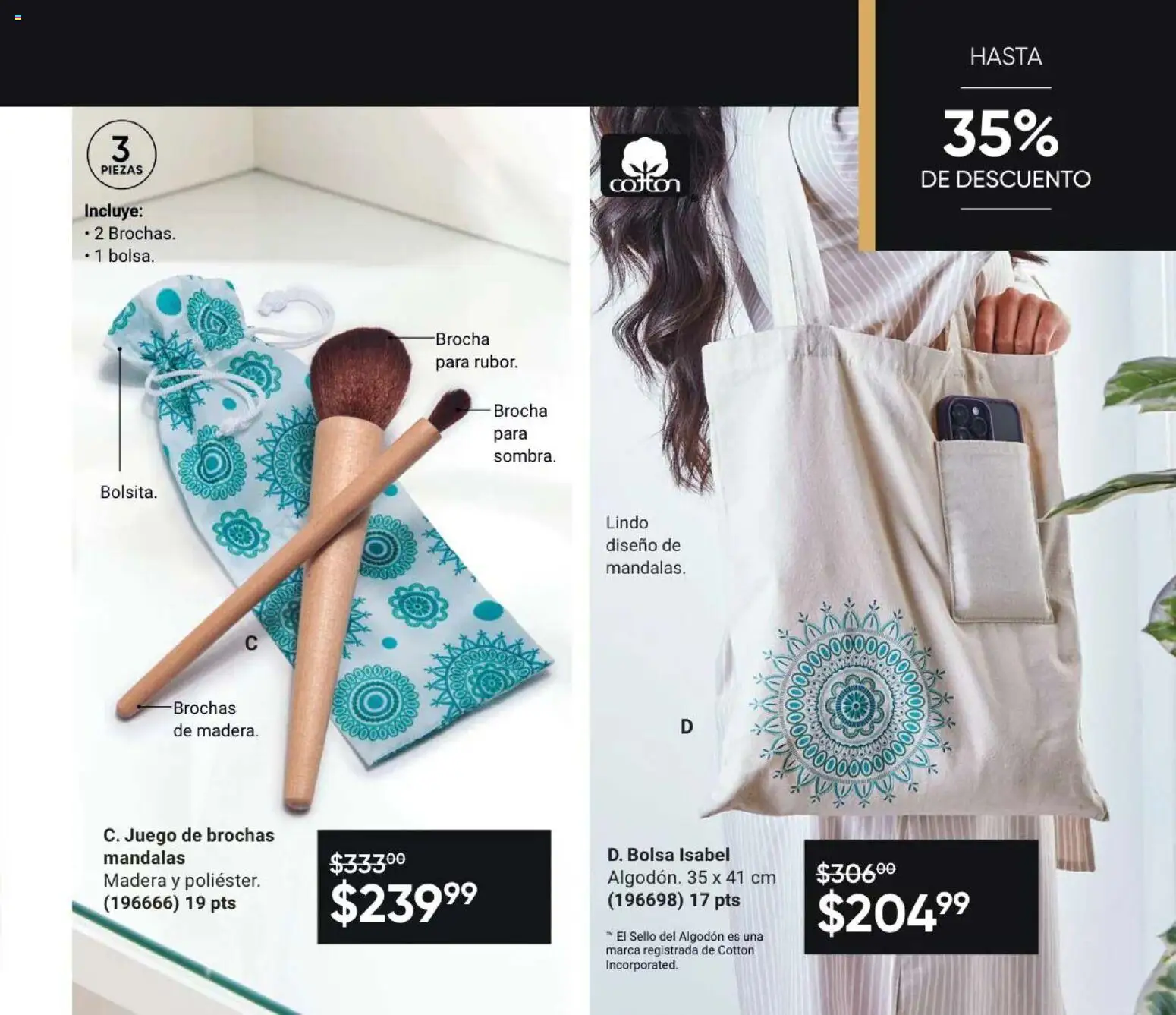 Vista previa las ofertas de la tienda AVON - Casa & Estilo 4 2026 desde el 20/02/2026 - Juego, Bolsa, Algodón