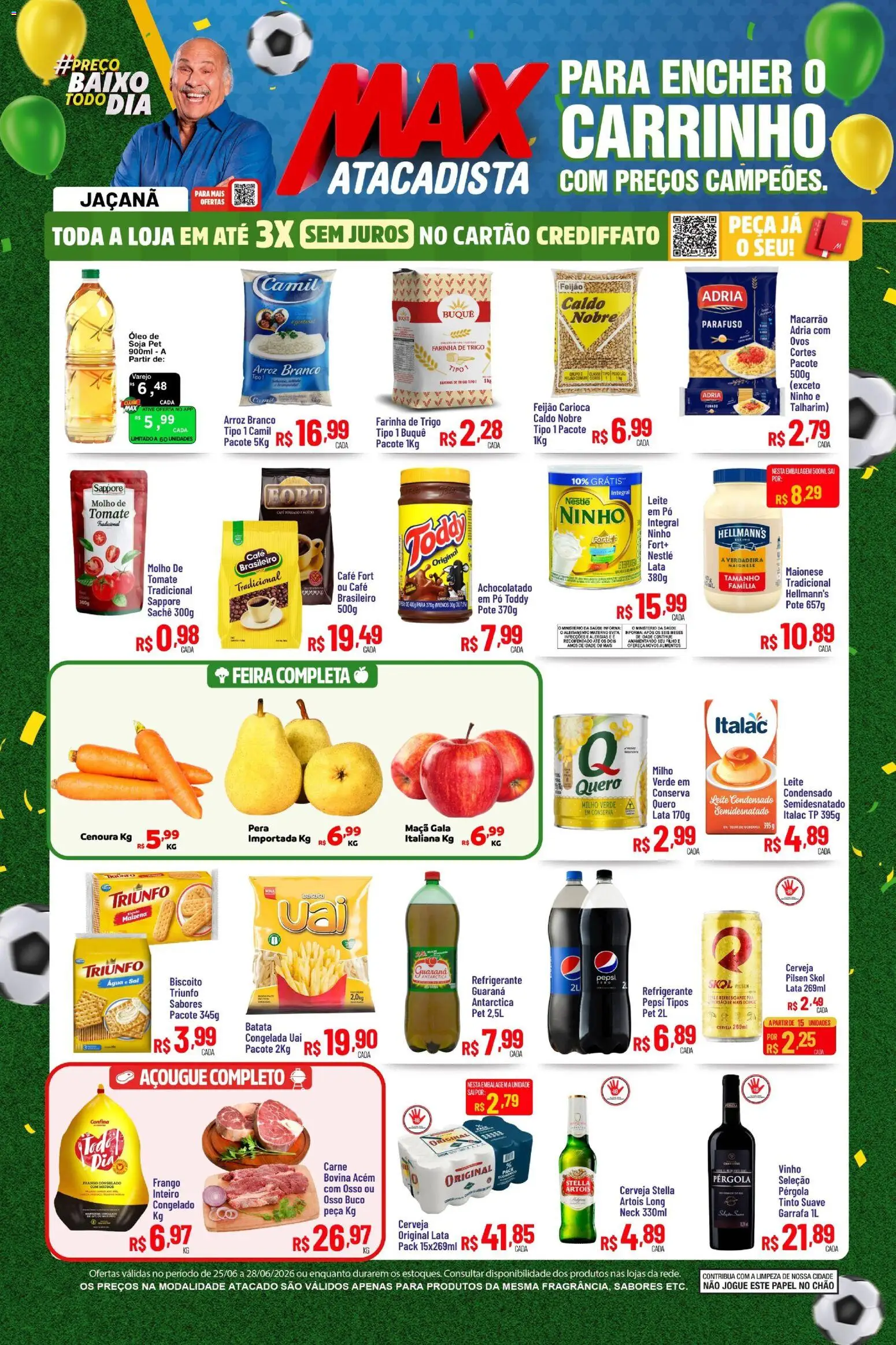Pré-Visualização do folheto "Max Atacadista ofertas FDS" da loja Max Atacadista válido a partir de 25/06/2026