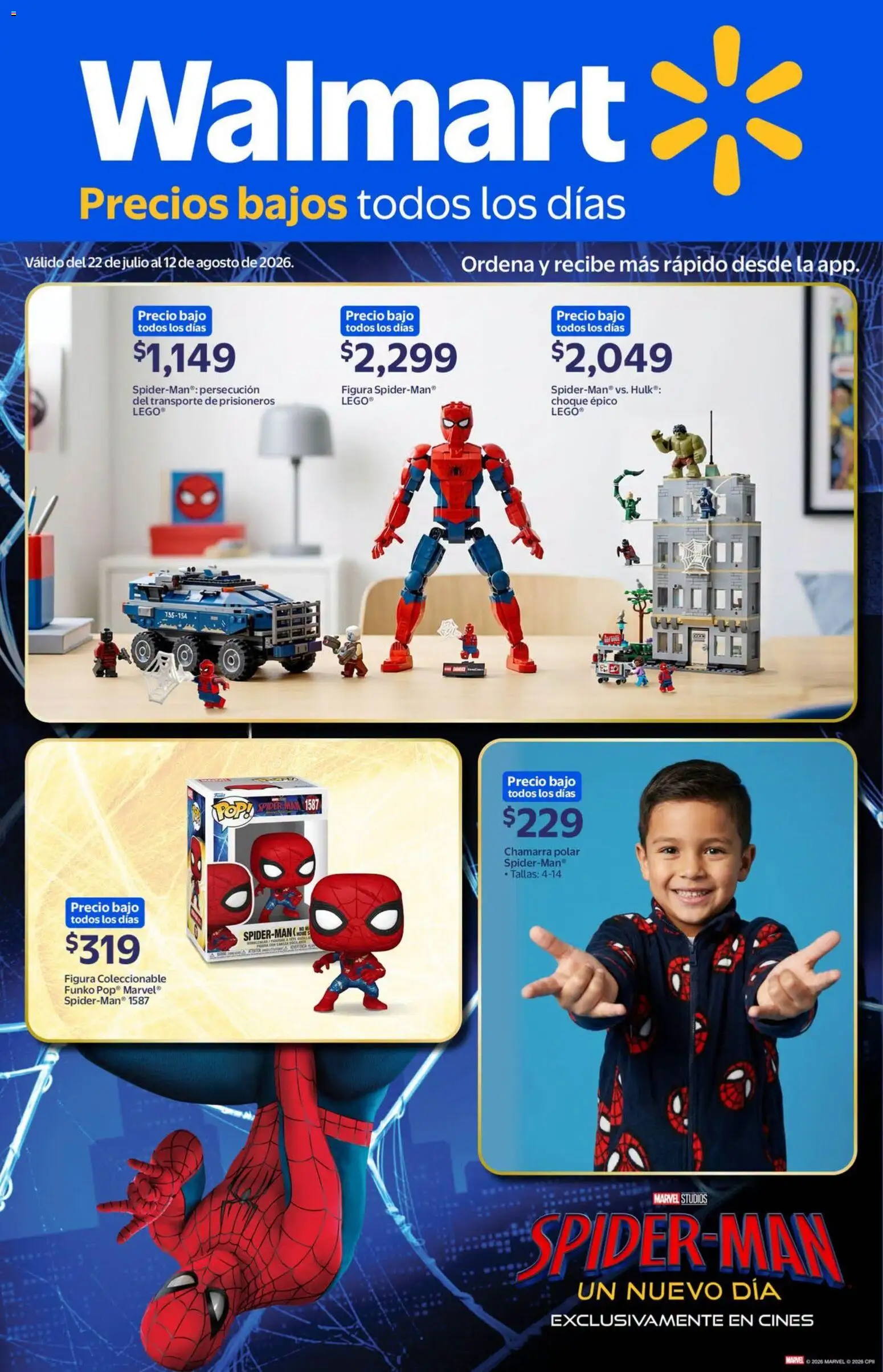 Vista previa las ofertas de la tienda Walmart - Walmart folleto Colección Spiderman desde el 22/07/2026 