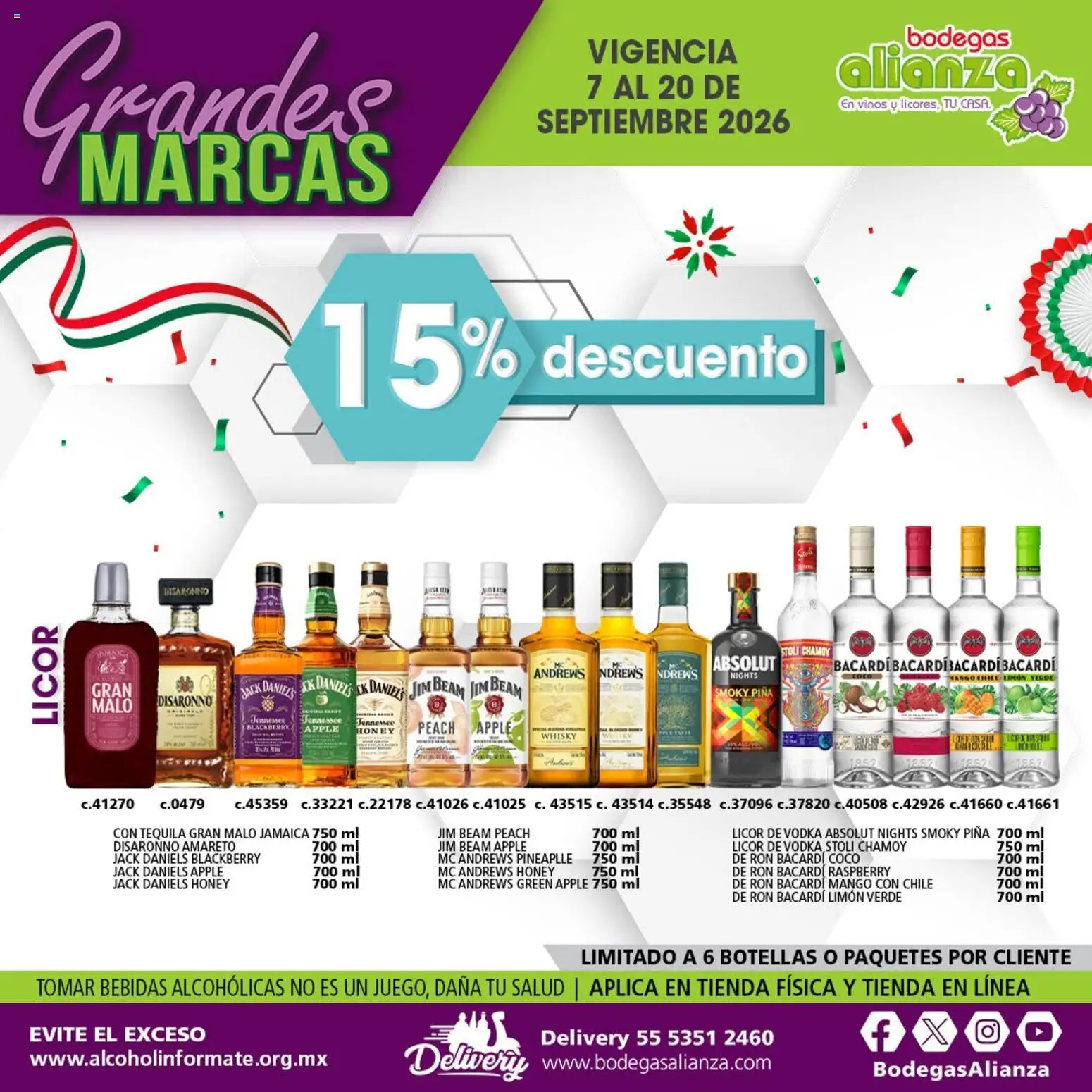 Vista previa las ofertas de la tienda Bodegas Alianza - Bodegas Alianza catálogo Grandes Marcas desde el 07/09/2026 