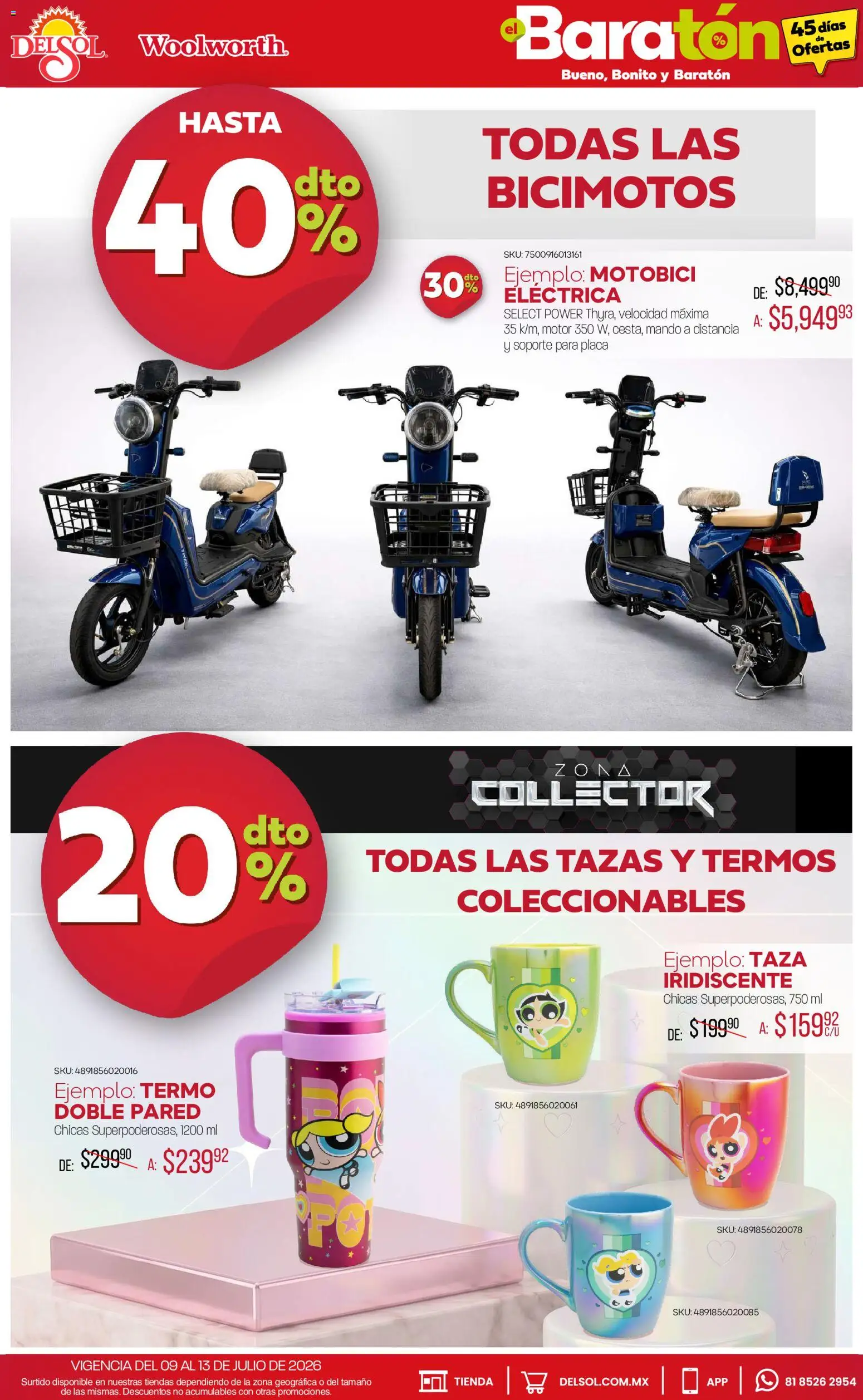 Vista previa las ofertas de la tienda Del Sol y Woolworth - Del Sol y Woolworth catálogo Bueno, Bonito y Baratón desde el 09/07/2026 - Termo, Taza