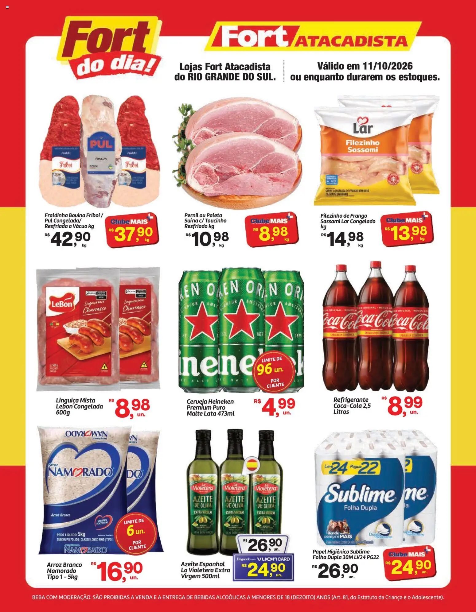 Pré-Visualização do folheto "Fort Atacadista ofertas do Dia" da loja Fort Atacadista válido a partir de 11/10/2026