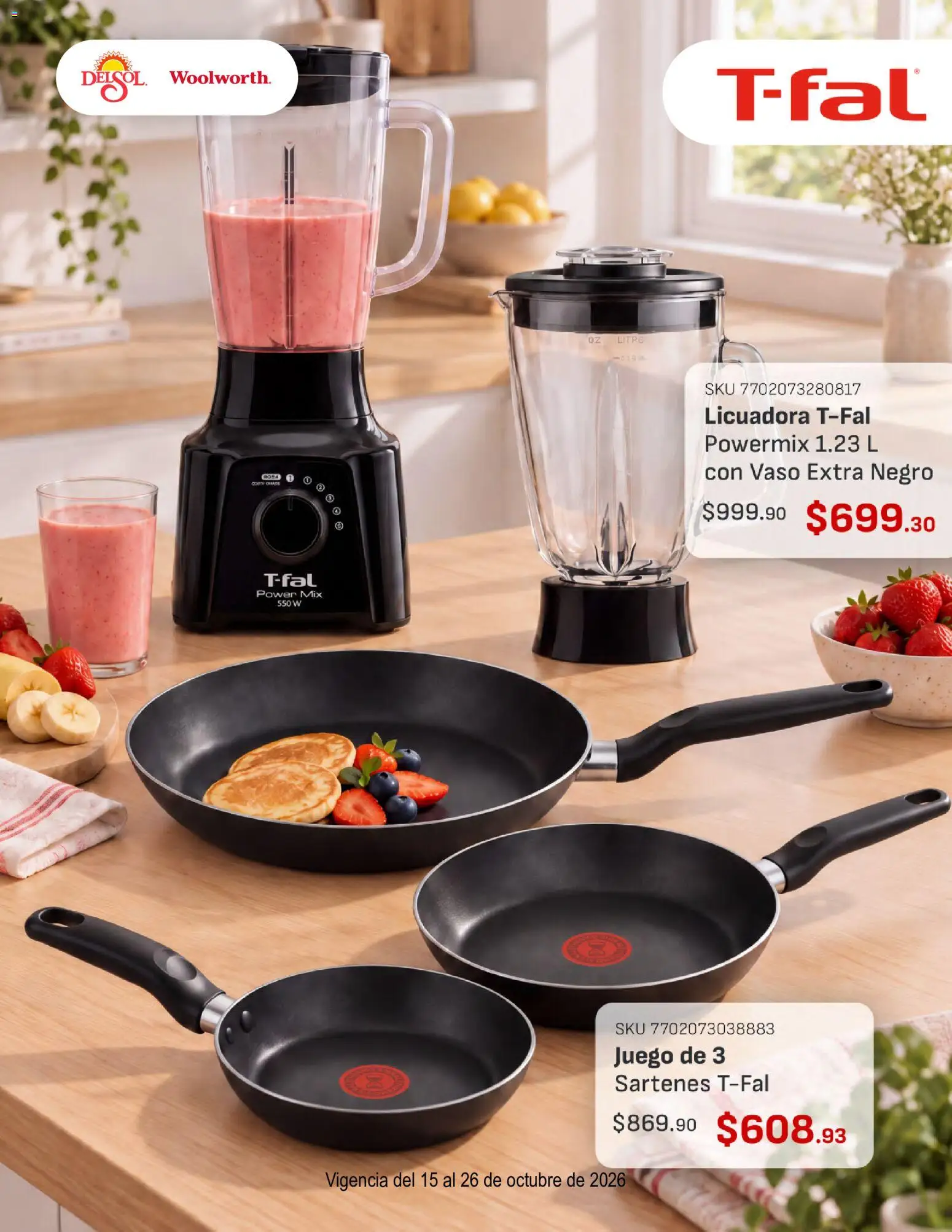 Vista previa las ofertas de la tienda Del Sol y Woolworth - Del Sol y Woolworth catálogo Lo Mejor de T-Fal desde el 15/10/2026 