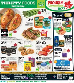 Un aperçu du dépliant Thrifty Foods weekly flyer / circulaire du magasin Thrifty Foods est valide à partir 4 juin 2026