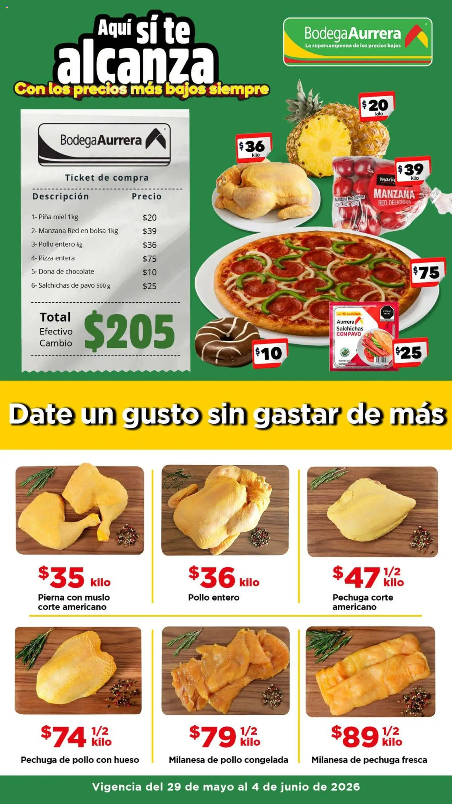 Vista previa las ofertas de la tienda Bodega Aurrerá - Bodega Aurrerá folleto Date un gusto sin gastar de más desde el 29/05/2026 
