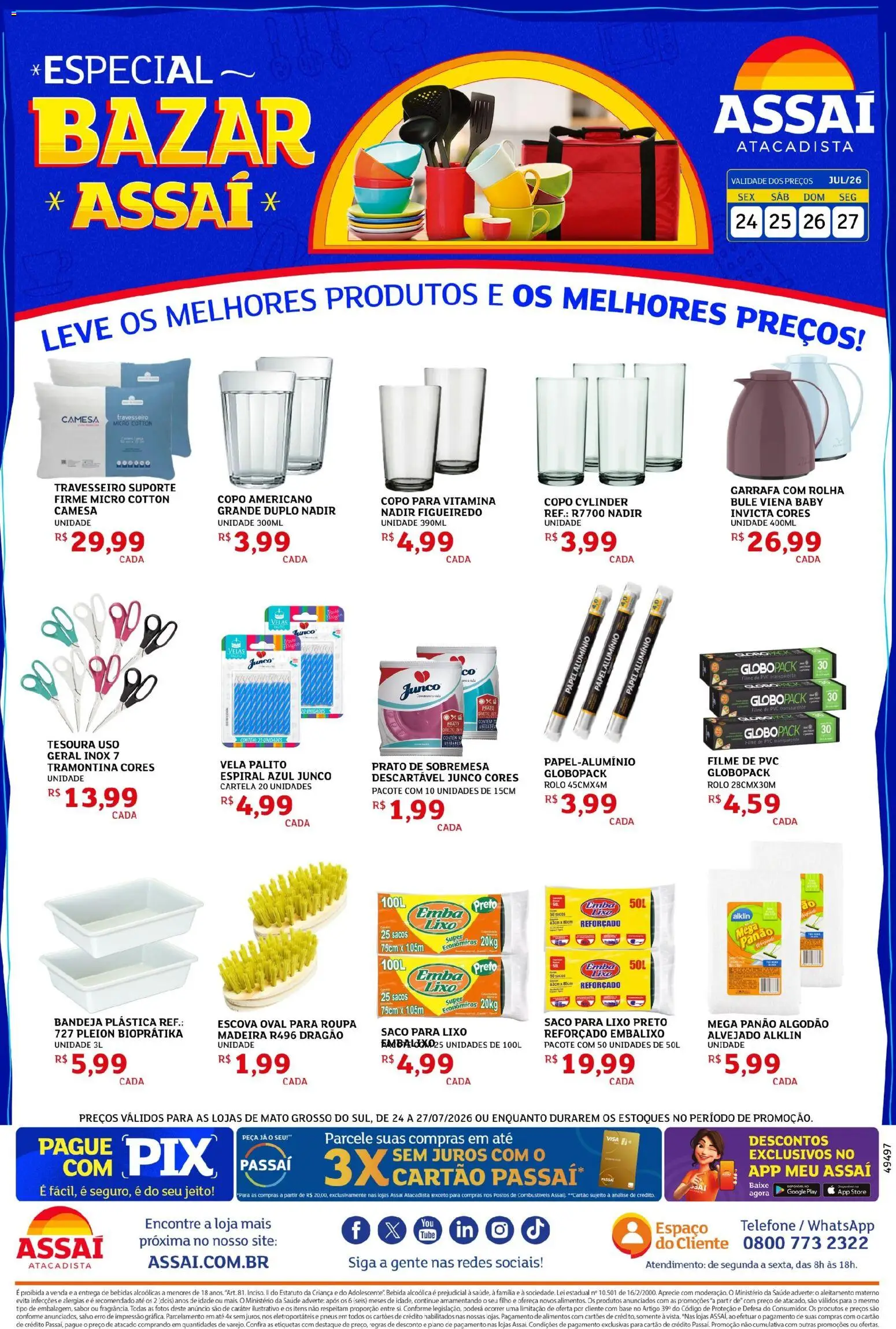 Pré-Visualização do folheto "Assaí Atacadista ofertas - MS" da loja Assaí Atacadista válido a partir de 24/07/2026