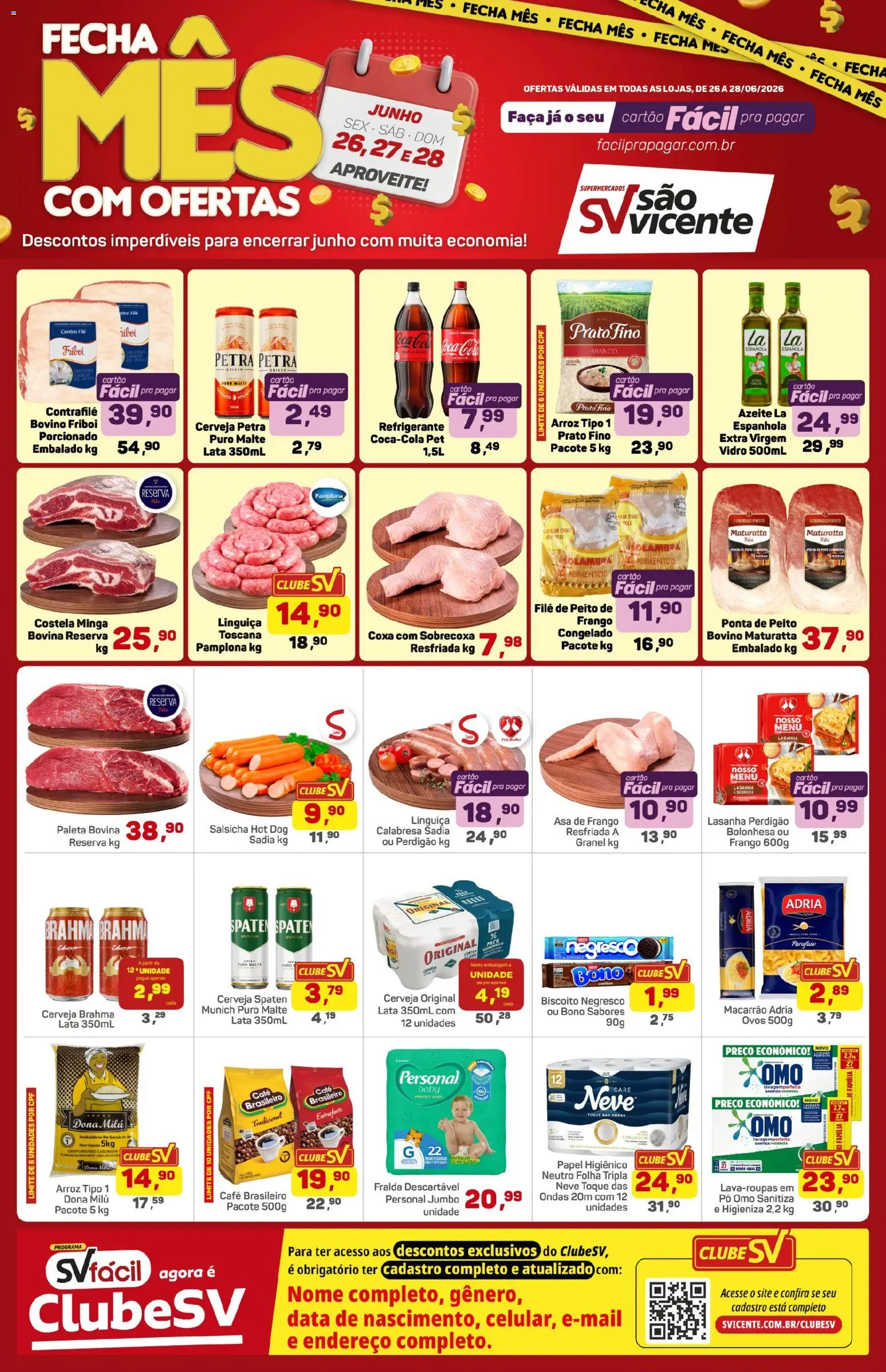 Pré-Visualização do folheto "Supermercados São Vicente - Ofertas da semana" da loja Supermercados São Vicente válido a partir de 26/06/2026
