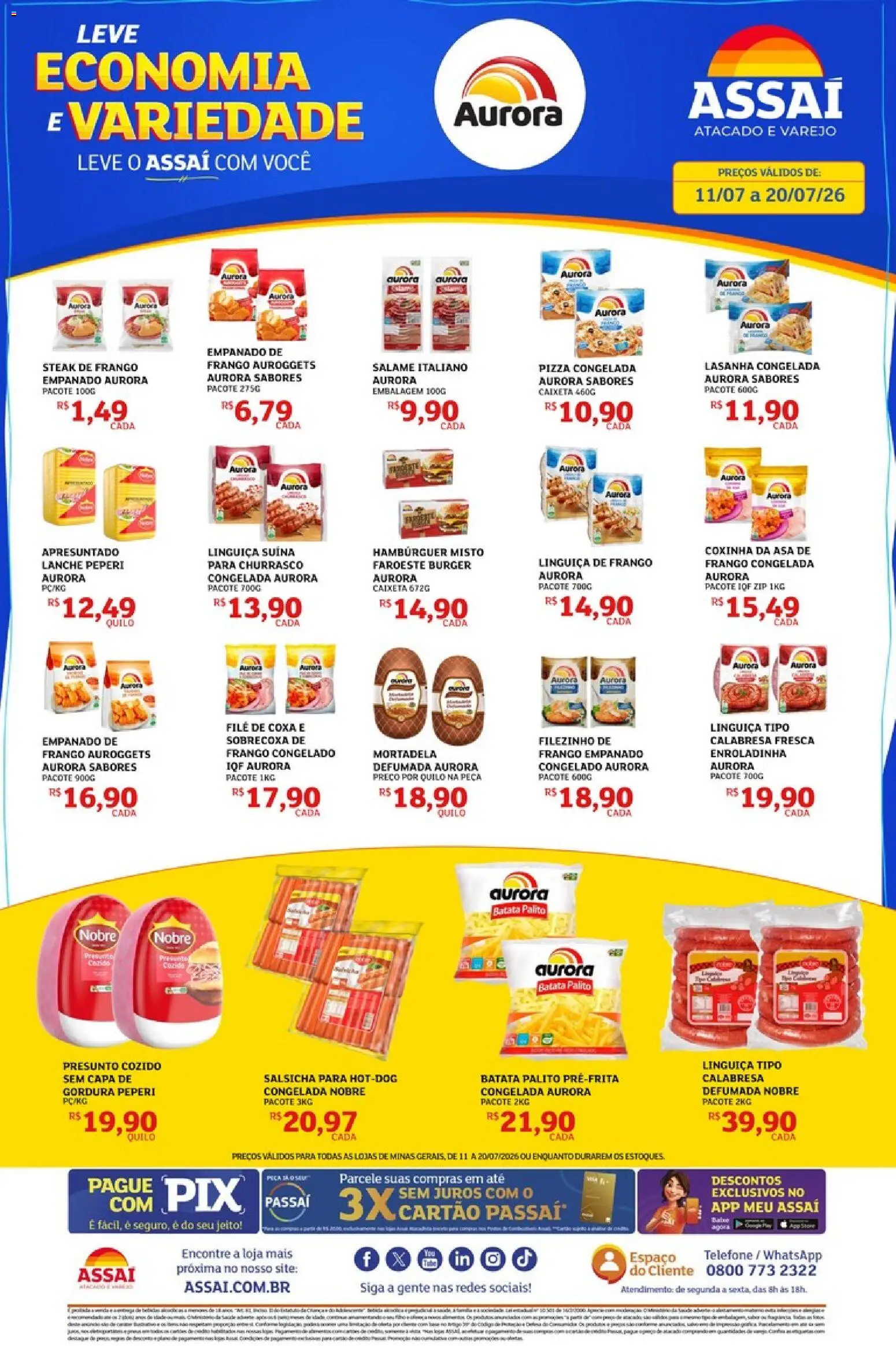 Pré-Visualização do folheto "Assaí Atacadista ofertas - MG" da loja Assaí Atacadista válido a partir de 11/07/2026