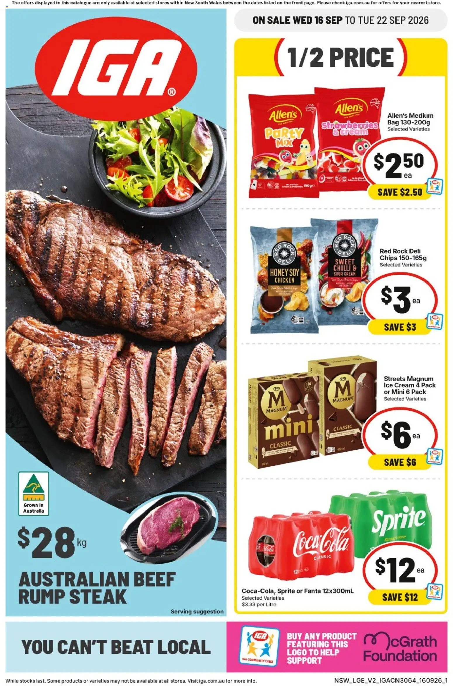 Preview of catalogue IGA catalogue Eveleigh from shop IGA valid 16/09/2026