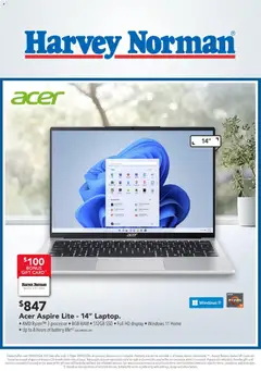Preview of catalogue Harvey Norman Great Deals on Laptops and Gaming from shop Harvey Norman valid 6 May 2026
