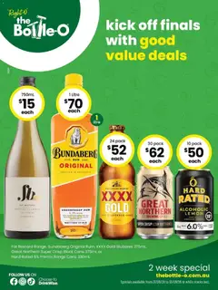 Preview of catalogue Kick off finals with good value deals 31/08 from shop The Bottle-O valid 31/08/2026