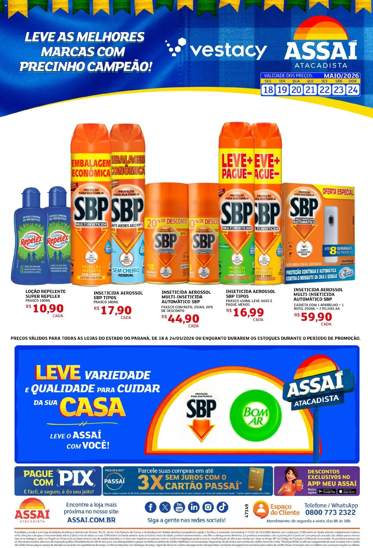 Pré-Visualização do folheto "Assaí Atacadista ofertas - PR" da loja Assaí Atacadista válido a partir de 18/05/2026